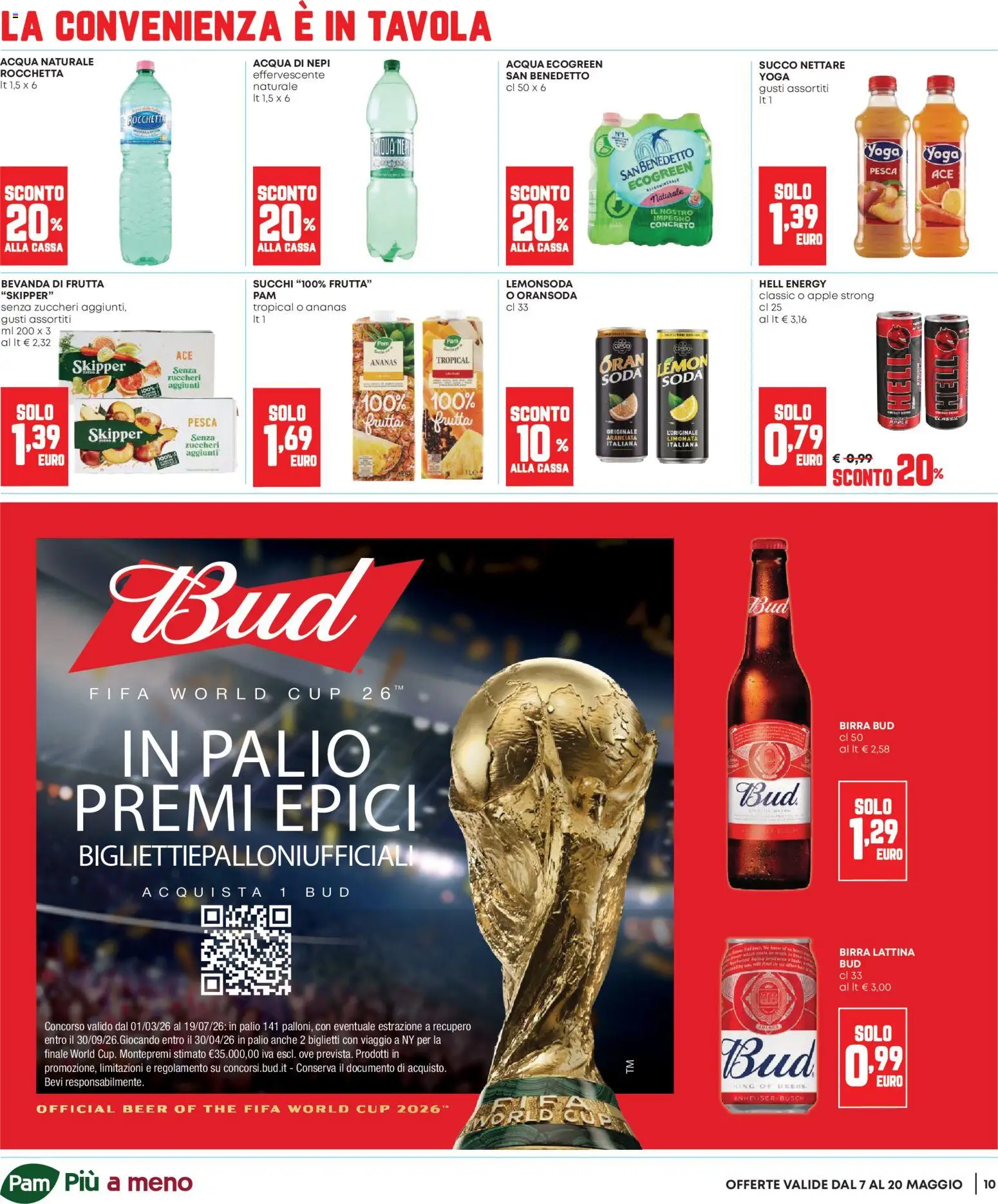 Volantino Panorama del 07.05.2026 | Pagina: 10 | Prodotti: Birra, Limonata, Pesca, Acqua naturale