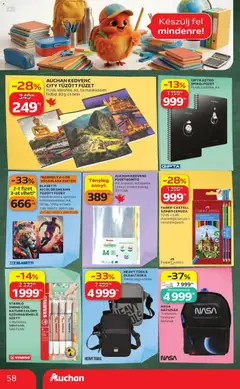 Ajánlatok - Auchan újság érvényessége 2026.09.09-ig - amely érvényes a következő dátumtól: 2026.09.03. | Oldal: 58 | Termékek: Ceruza, Hátizsák, Ceruzahegyező, Színes ceruza