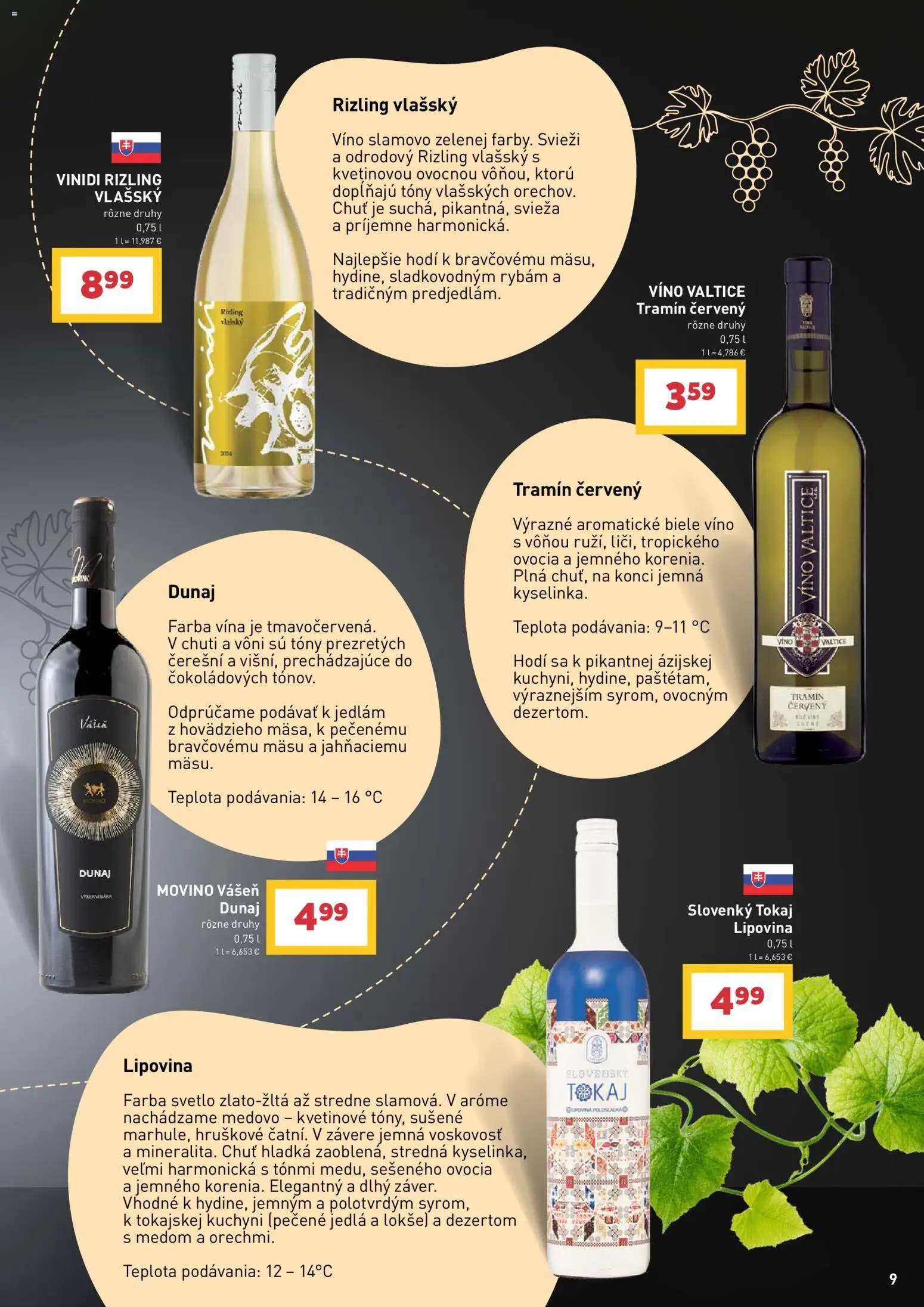 Nové Billa akcie – leták je platný od 09.09.2026 | Strana: 9 | Produkty: Svetlo, Biele víno, Víno