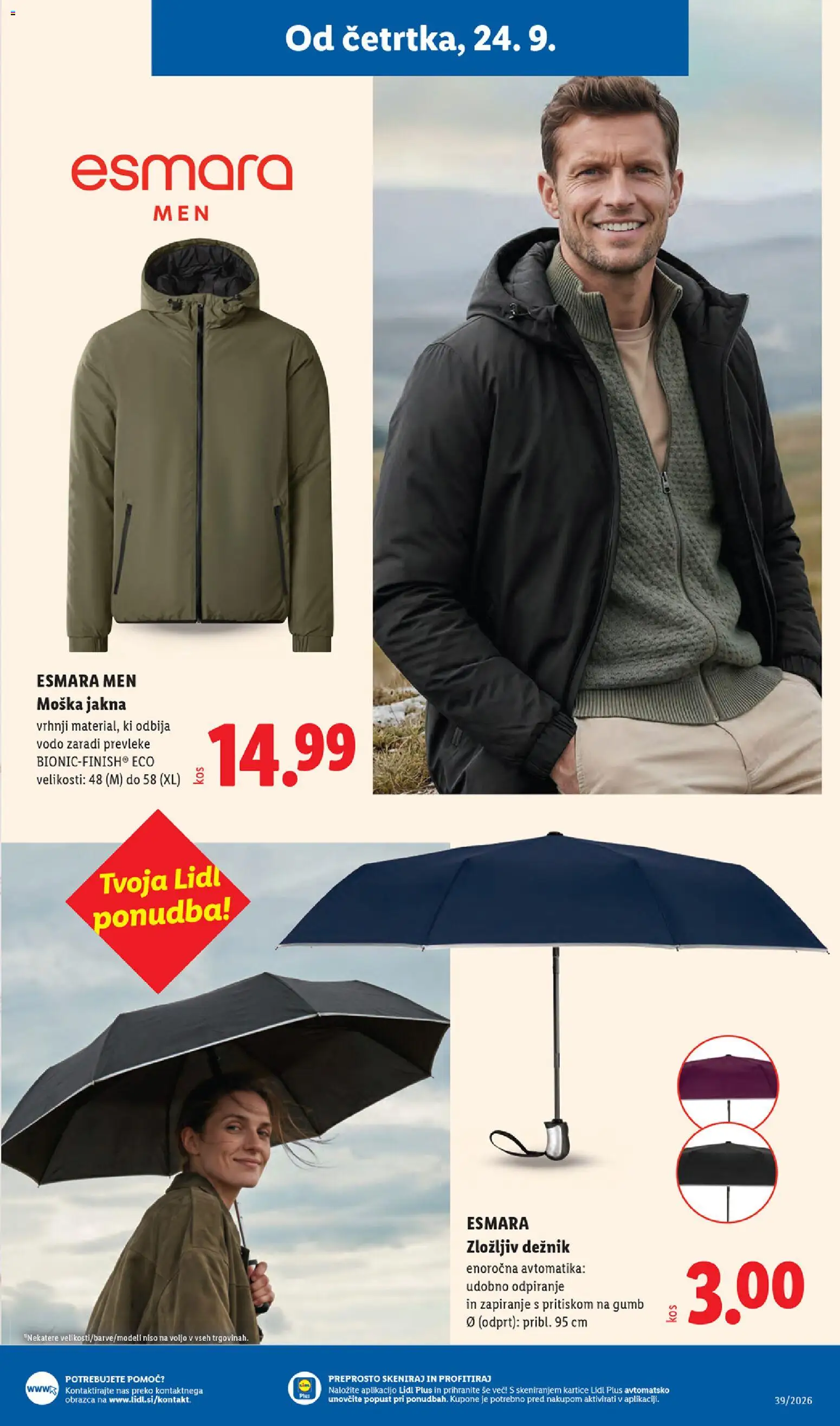 Novi Lidl katalog ponudbe – veljaven od 24.09.2026 | Stran: 33 | Izdelki: Jakna, Deznik