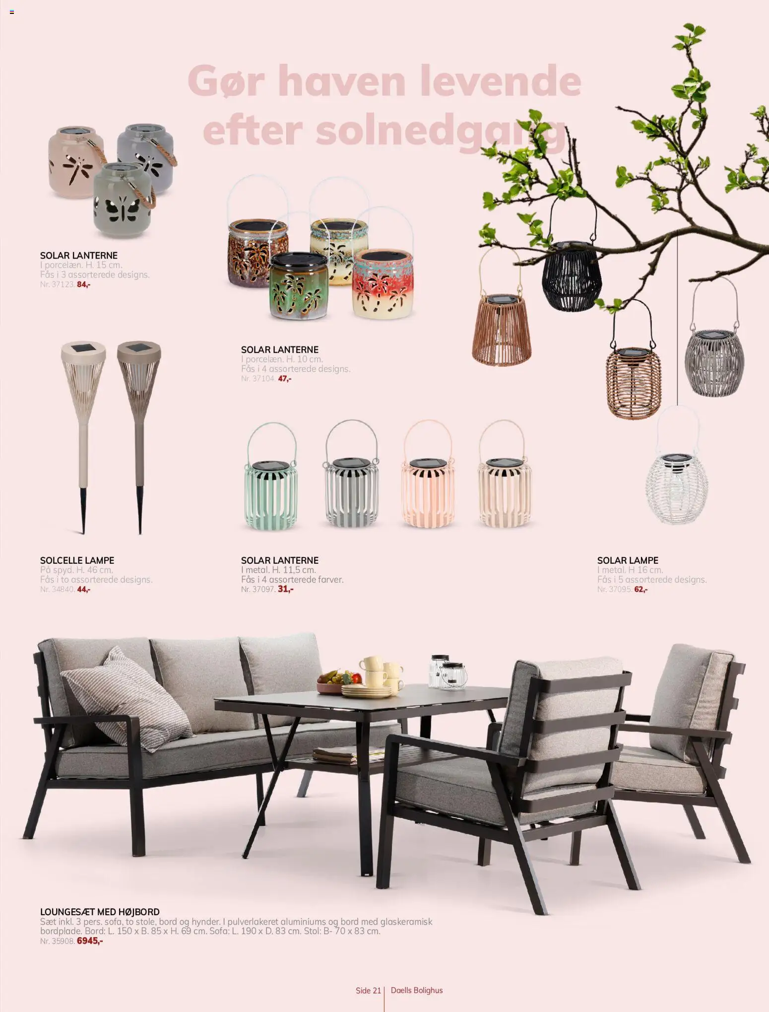 Daells Bolighus tilbudsavis – gyldig fra 19.05.2026 | Side: 21 | Produkter: Sofa, Bord, Stol, Lampe