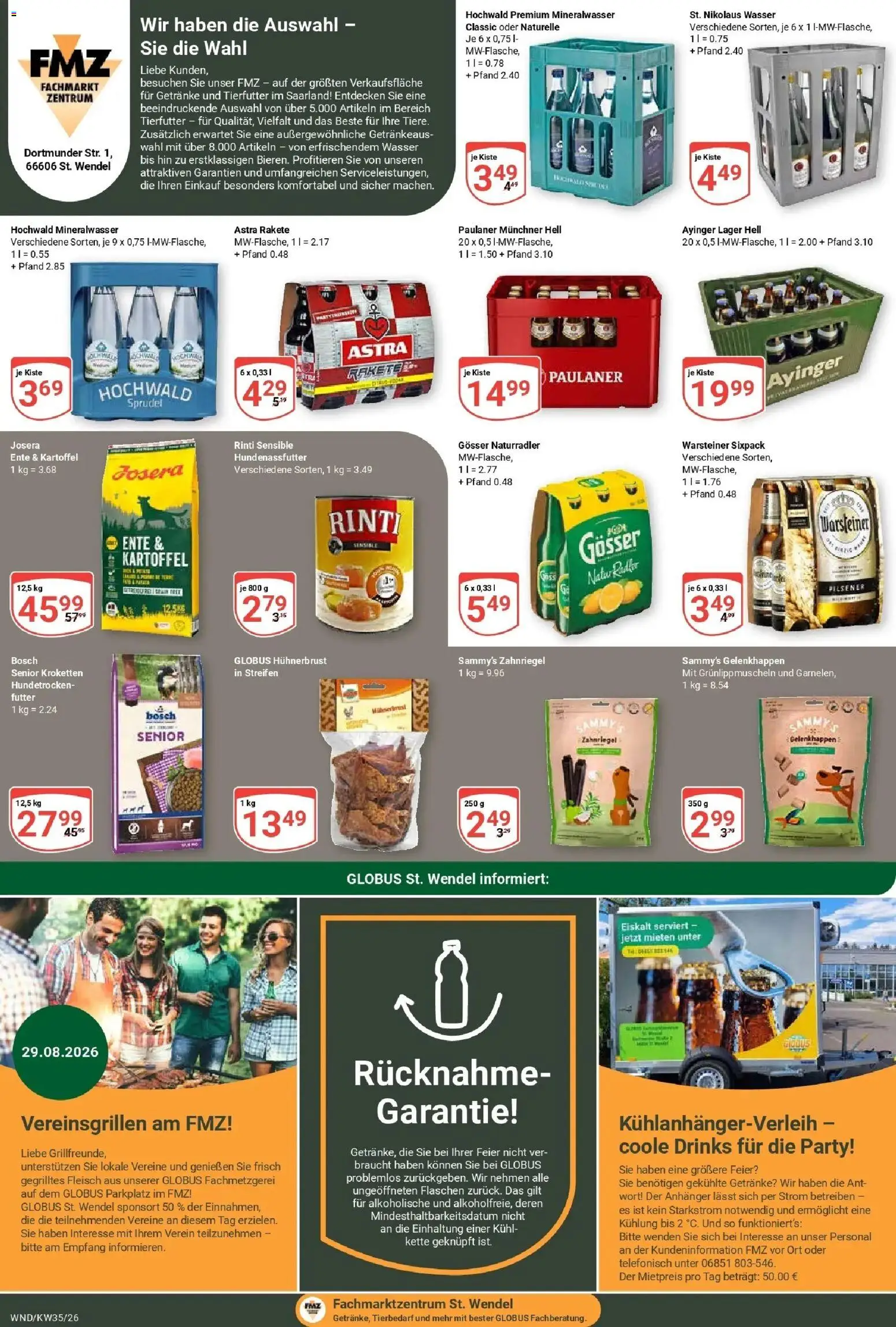 Globus Prospekt St. Wendel (ab 24.08.2026) » Angebote online | Seite: 21 | Produkte: Bosch, Gegrilltes Fleisch, Astra rakete, Ente