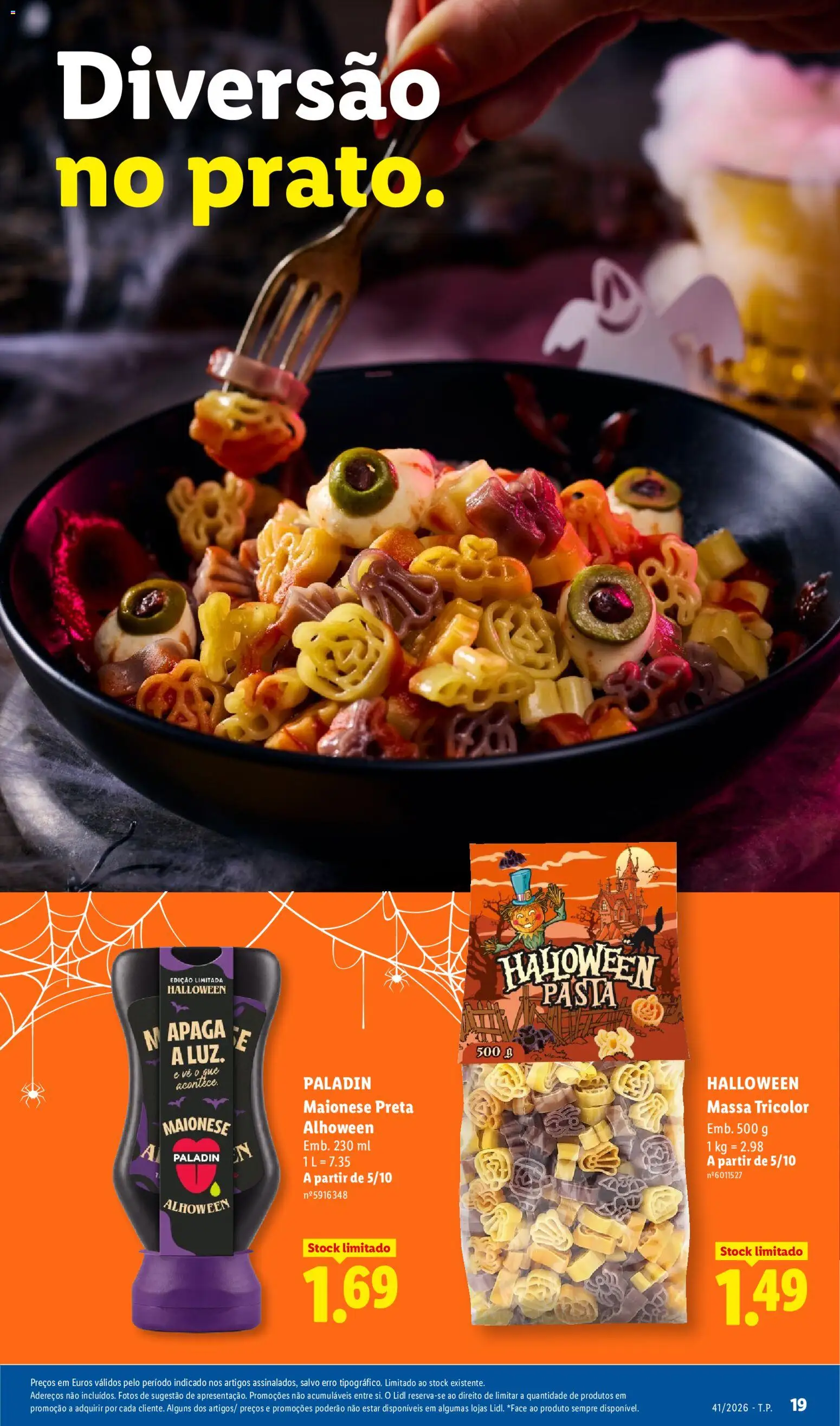 Lidl Folheto Especial Halloween │ válido de 05/10/2026 | Página: 19 | Produtos: Maionese, Massa