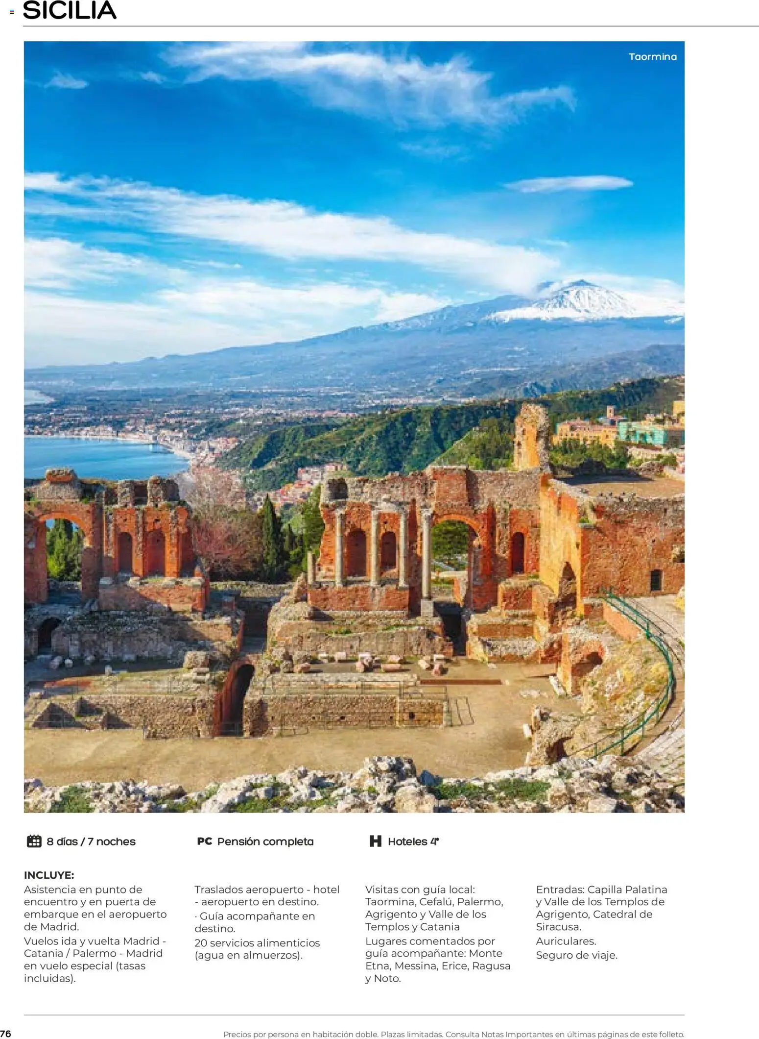 Viajes El Corte Inglés folleto Destinos Otoño y Primavera │ válido desde el 01/07/2026 | Página: 76 | Productos: PC, Agua