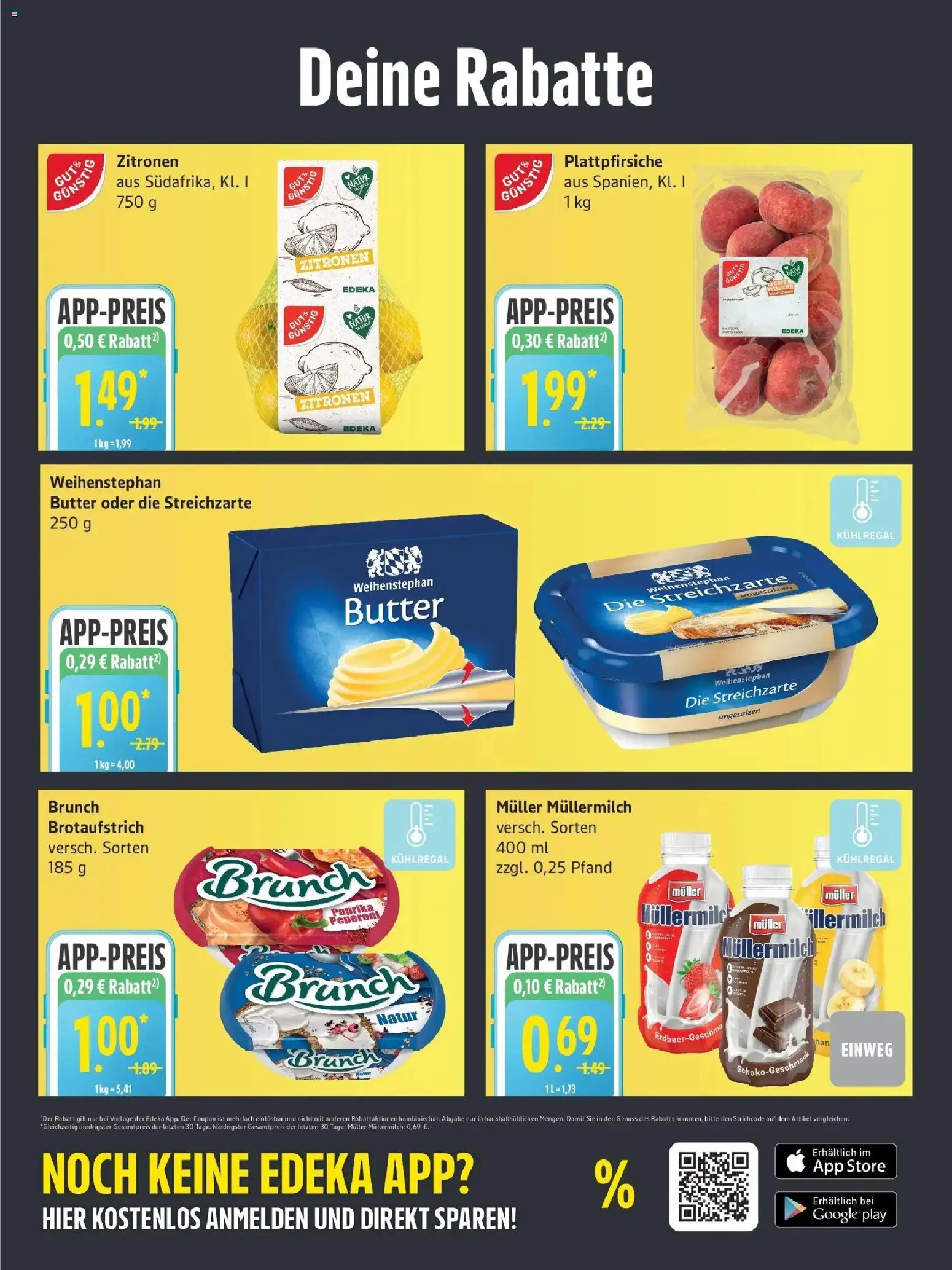 Edeka Prospekt Hamburg (ab 24.08.2026) » Angebote Online | Seite: 2 | Produkte: Weihenstephan butter, Paprika, Muller mullermilch, Zitronen