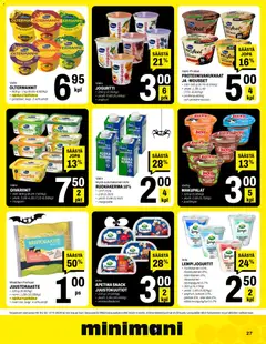 Minimani-mainoslehti voimassa 16/09/2026 alkaen | Sivu: 27 | Tuotteet: Juustoraaste, Cheddar, Jogurtti, Kerma