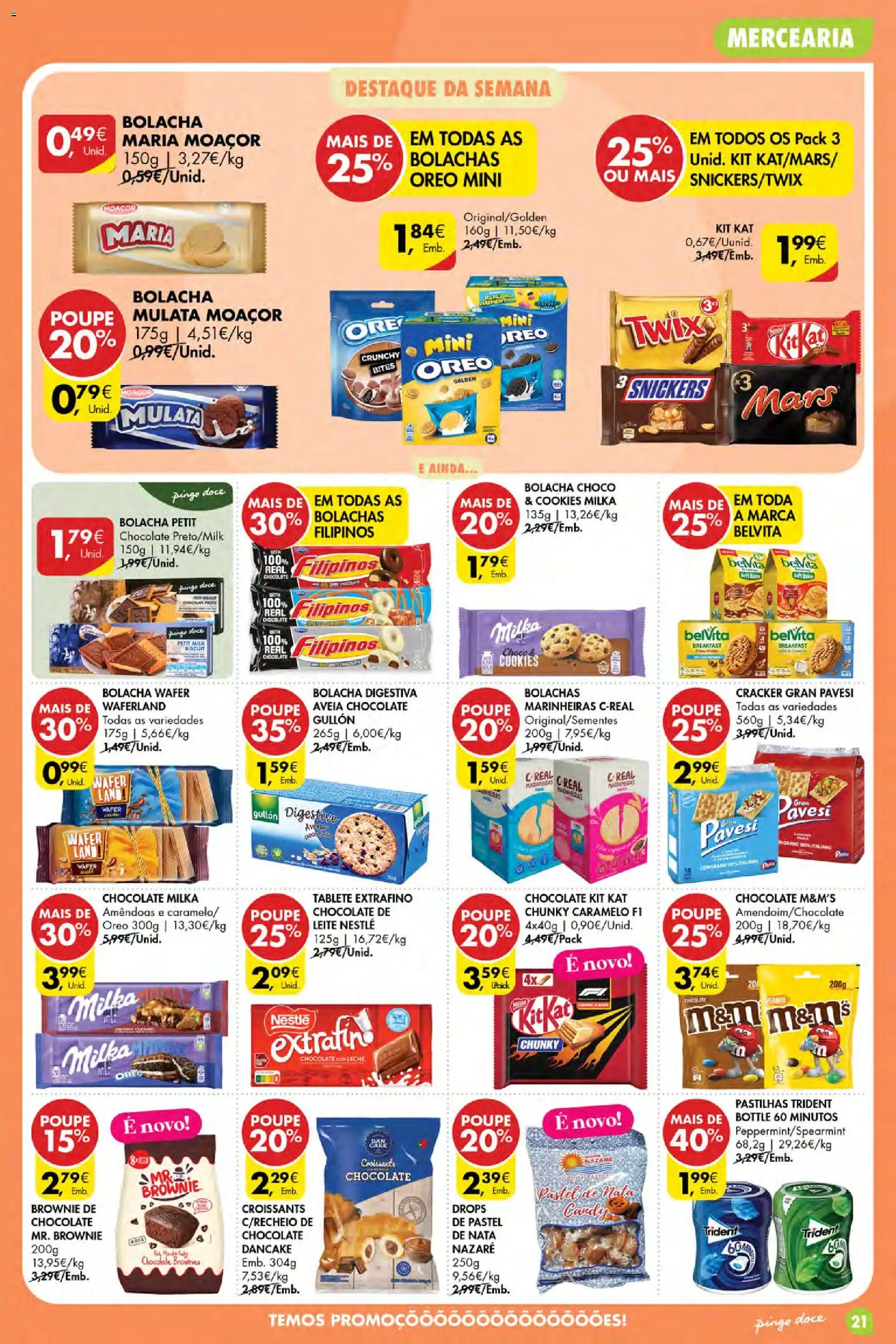 Pingo Doce Poupe Esta Semana Açores │ válido de 16/07/2026 | Página: 21 | Produtos: Amêndoas, Filipinos, Leite, Chocolate