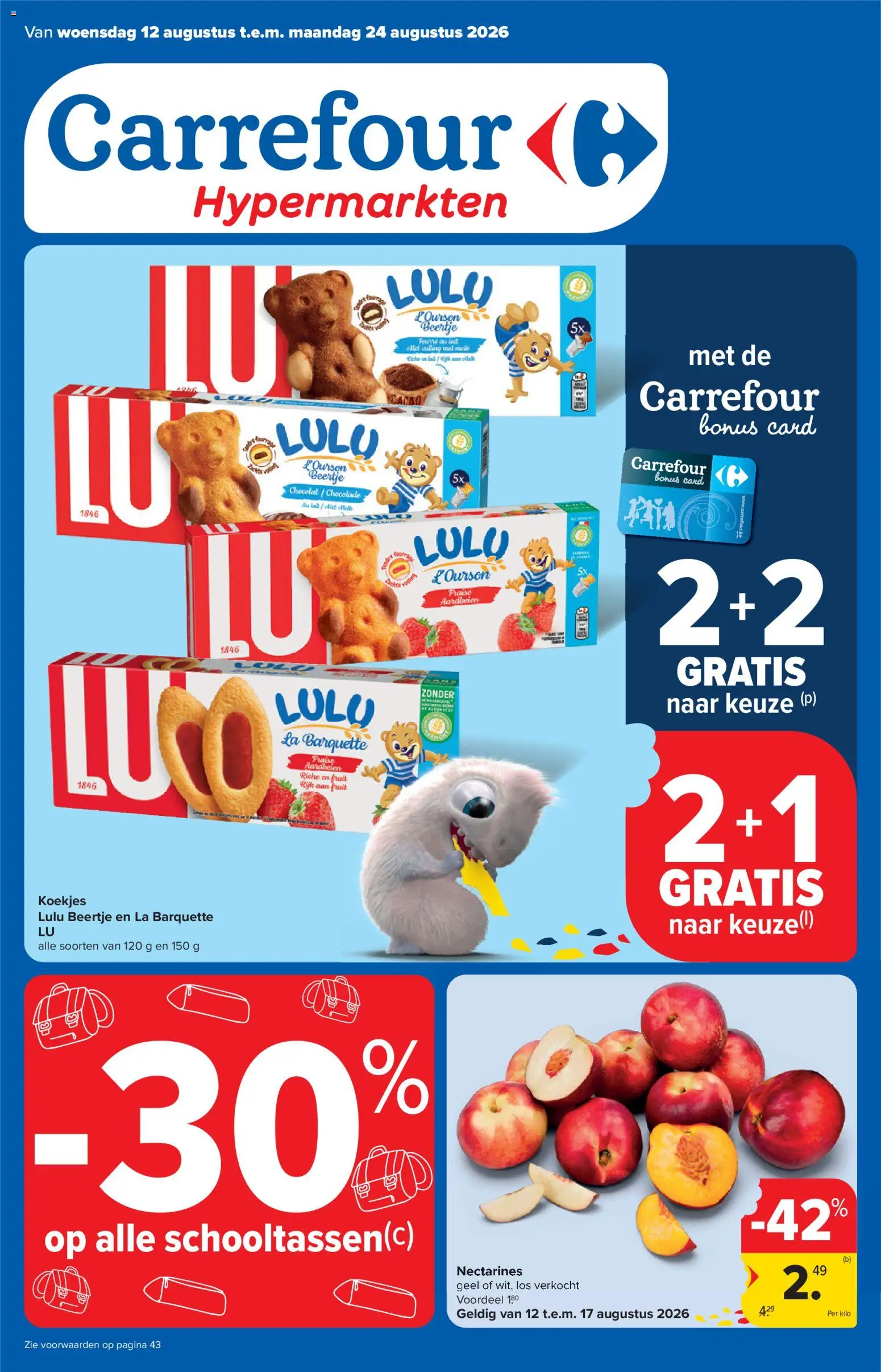 {H1} | Pagina: 1 | Producten: Aardbeien, Koekjes, La, Fruit
