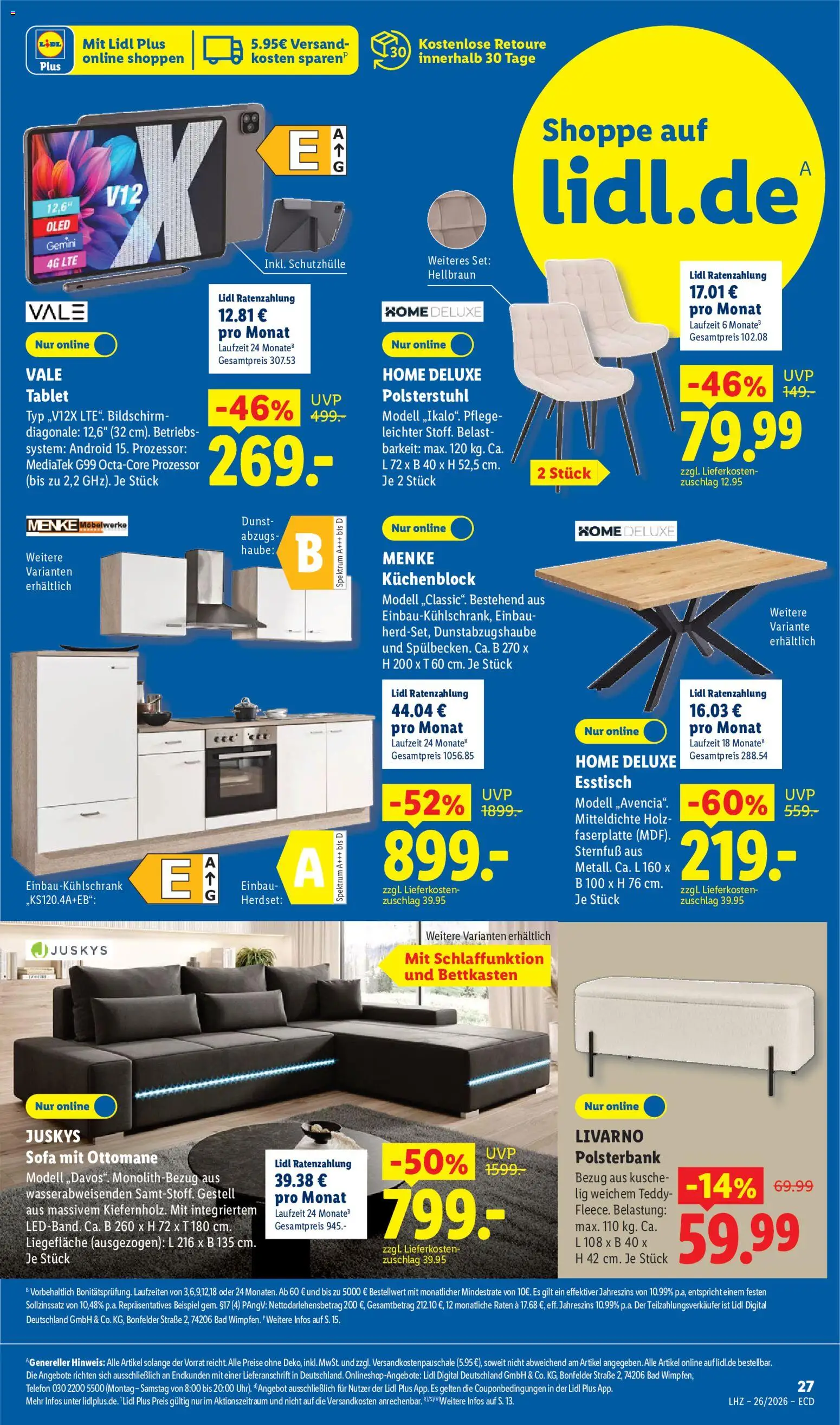 Lidl Německo leták od 22.06.2026 | Strana: 49 | Produkty: Telefon, Tablet, Deluxe