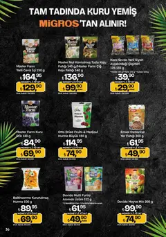 14.05.2026 tarihinden itibaren geçerli olan Migros kataloğu önizlemesi | Sayfa: 36 | Ürünler: Meyve, Yer fıstığı, Hurma, Ceviz