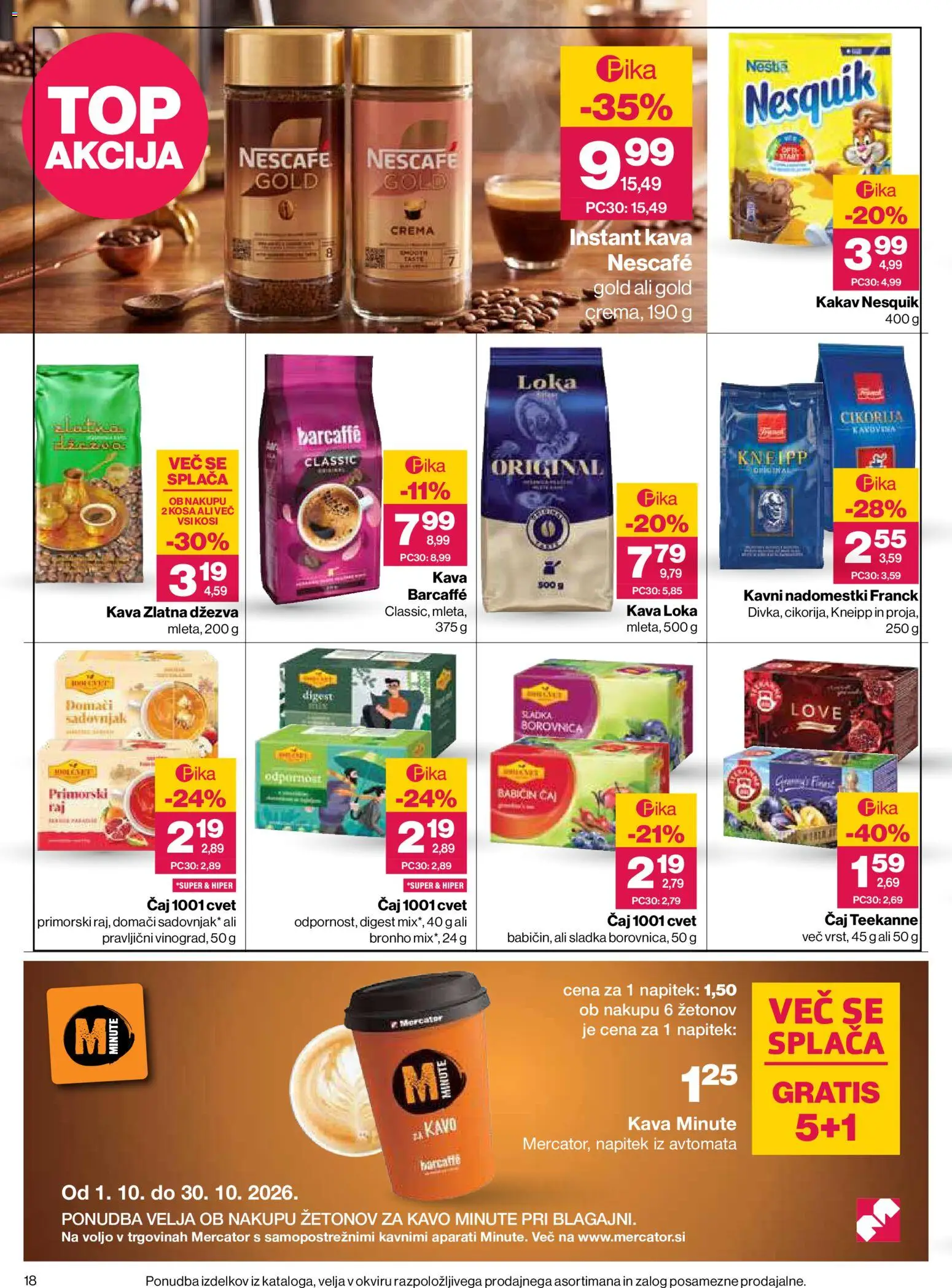 Novi Mercator katalog ponudbe – veljaven od 01.10.2026 | Stran: 18