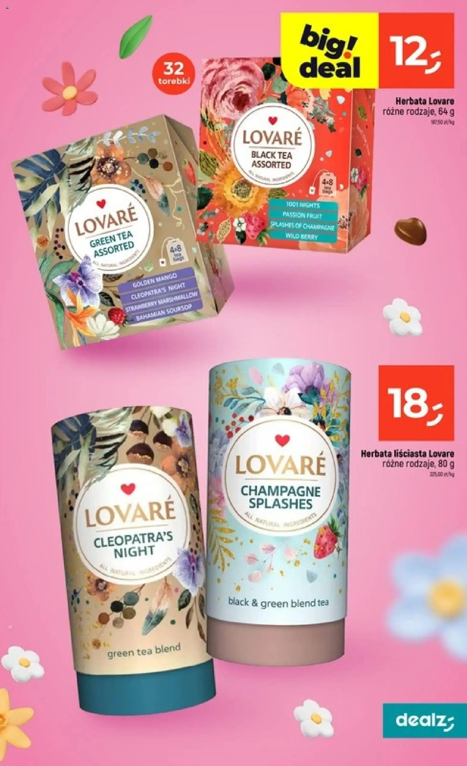 Dealz gazetka - Dzień Mamy od 21.05.2026 | Strona: 7 | Produkty: Herbata liściasta, Champagne, Herbata, Torebki
