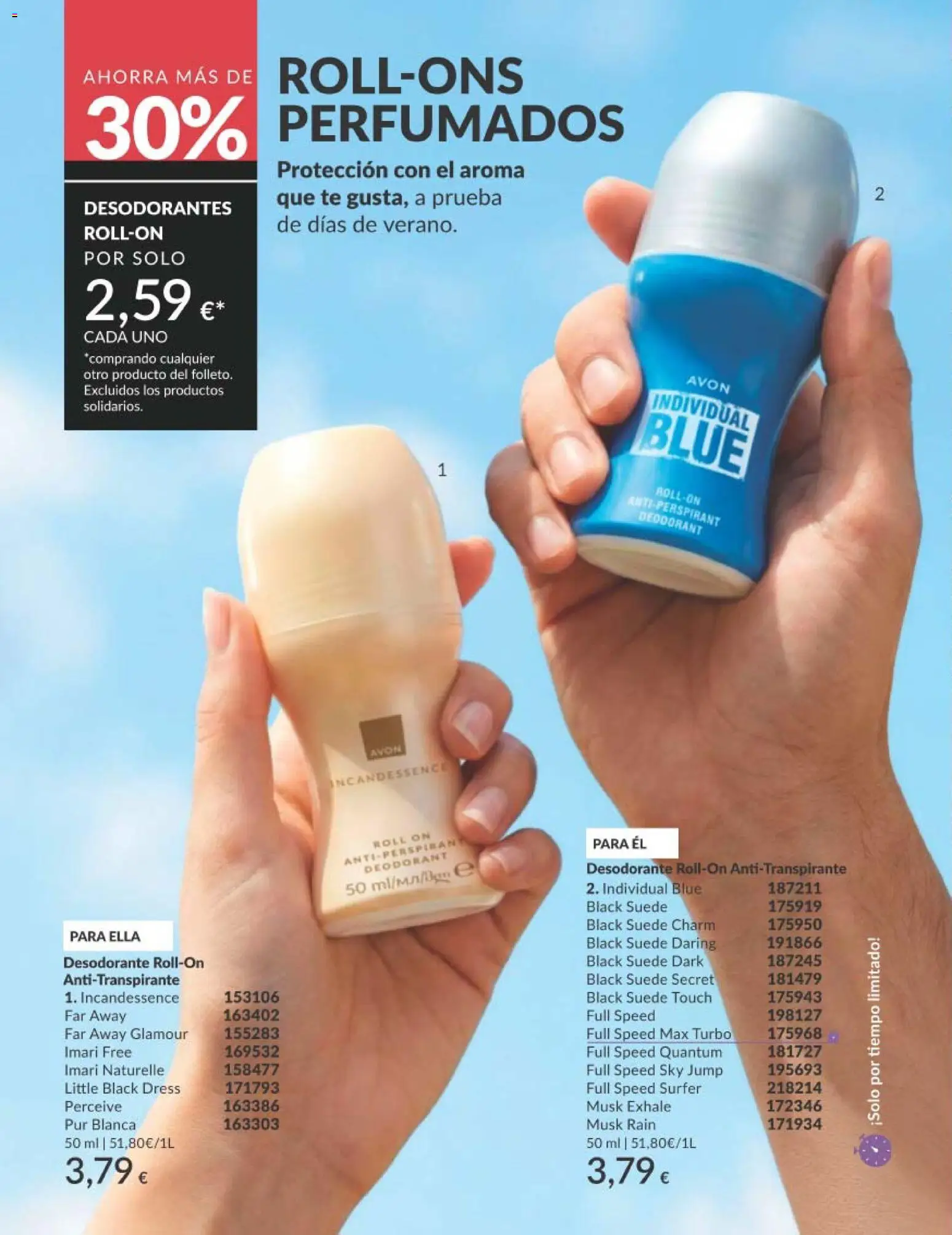 Catálogo AVON campaña 8 │ válido desde el 01/08/2026 | Página: 180 | Productos: Desodorante, Antitranspirante, Té