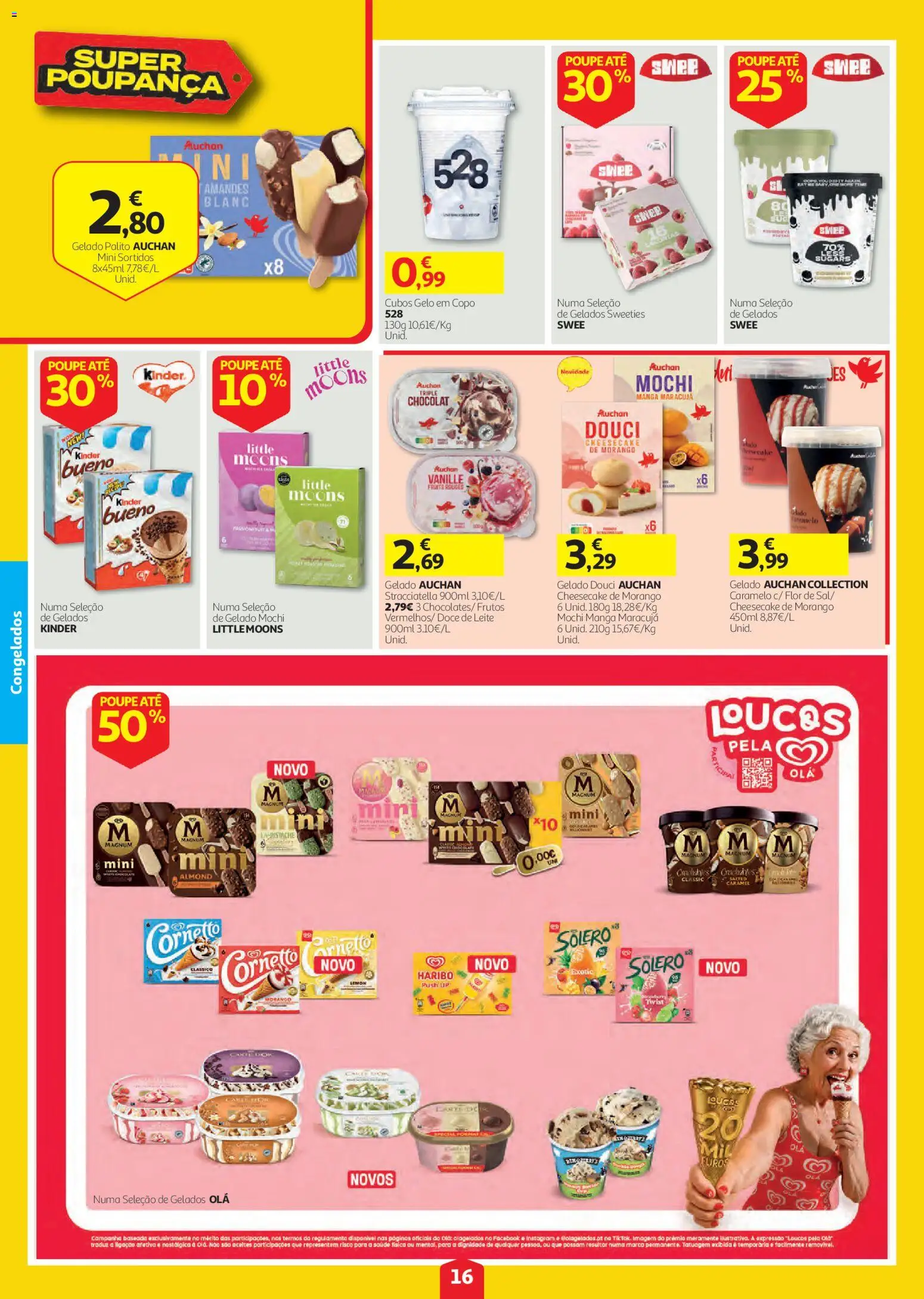 Auchan folheto │ válido de 20/08/2026 | Página: 16 | Produtos: Doce de leite, Gelado, Leite, Gelo