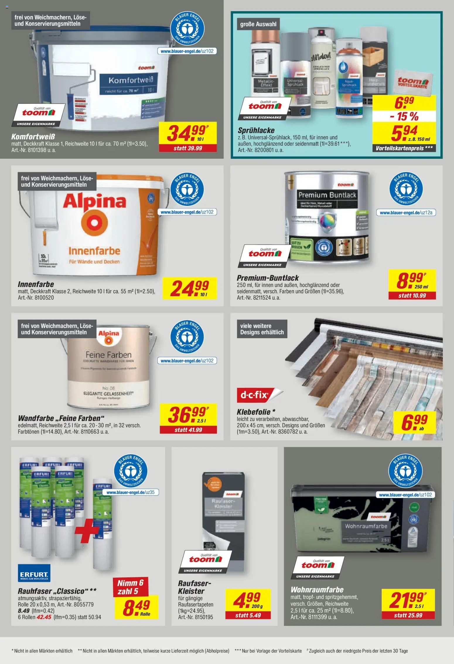 Toom Baumarkt Prospekt – gültig ab 28.09.2026 | Seite: 18 | Produkte: Wandfarbe