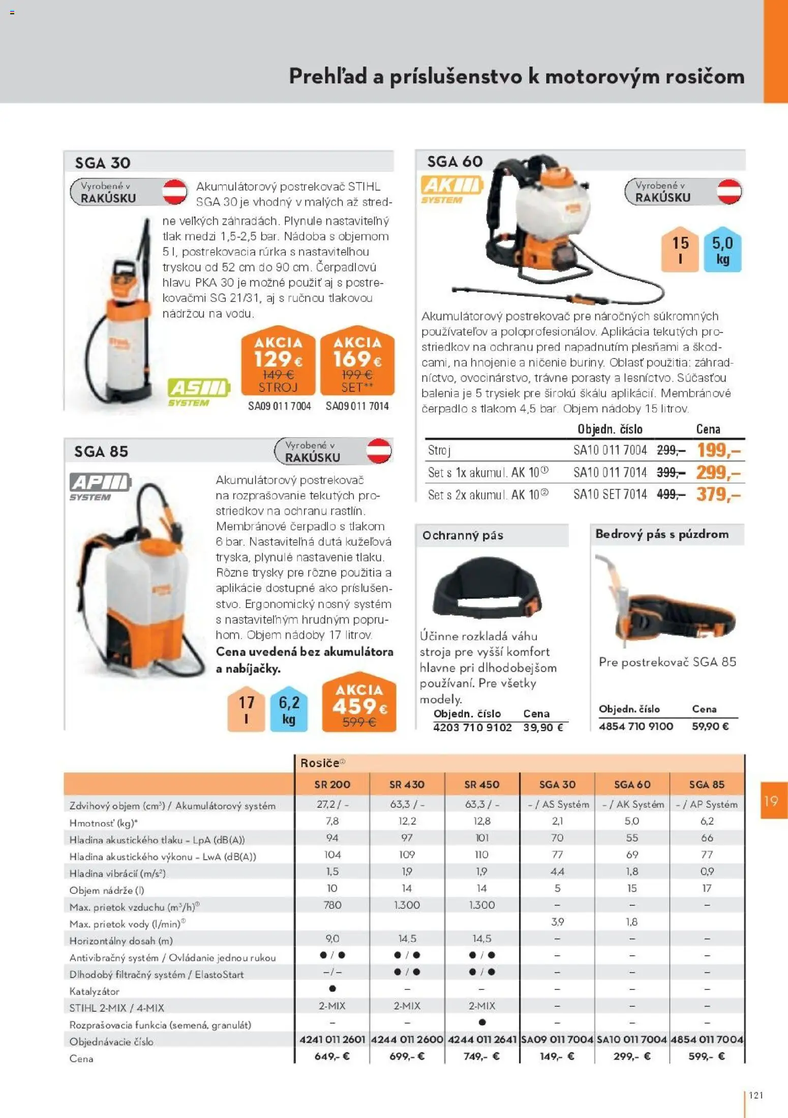 Nové STIHL akcie – leták je platný od 19.08.2026 | Strana: 121 | Produkty: Pás, Čerpadlo