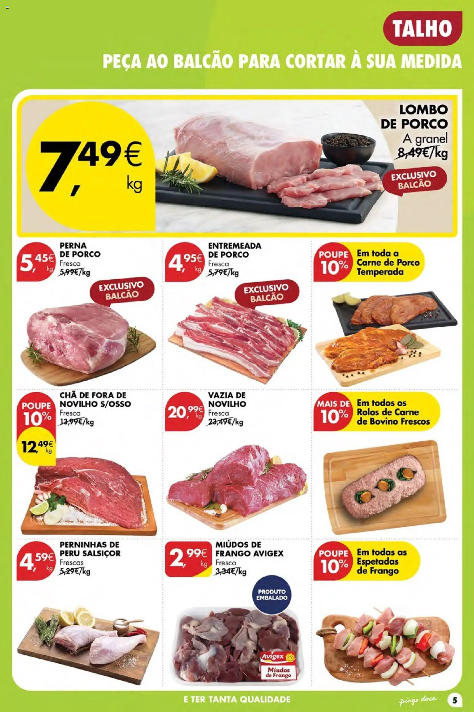 Pingo Doce folheto Poupe Esta Semana Açores │ válido de 22/10/2026 | Página: 5 | Produtos: Frango, Entremeada, Carne de porco, Carne