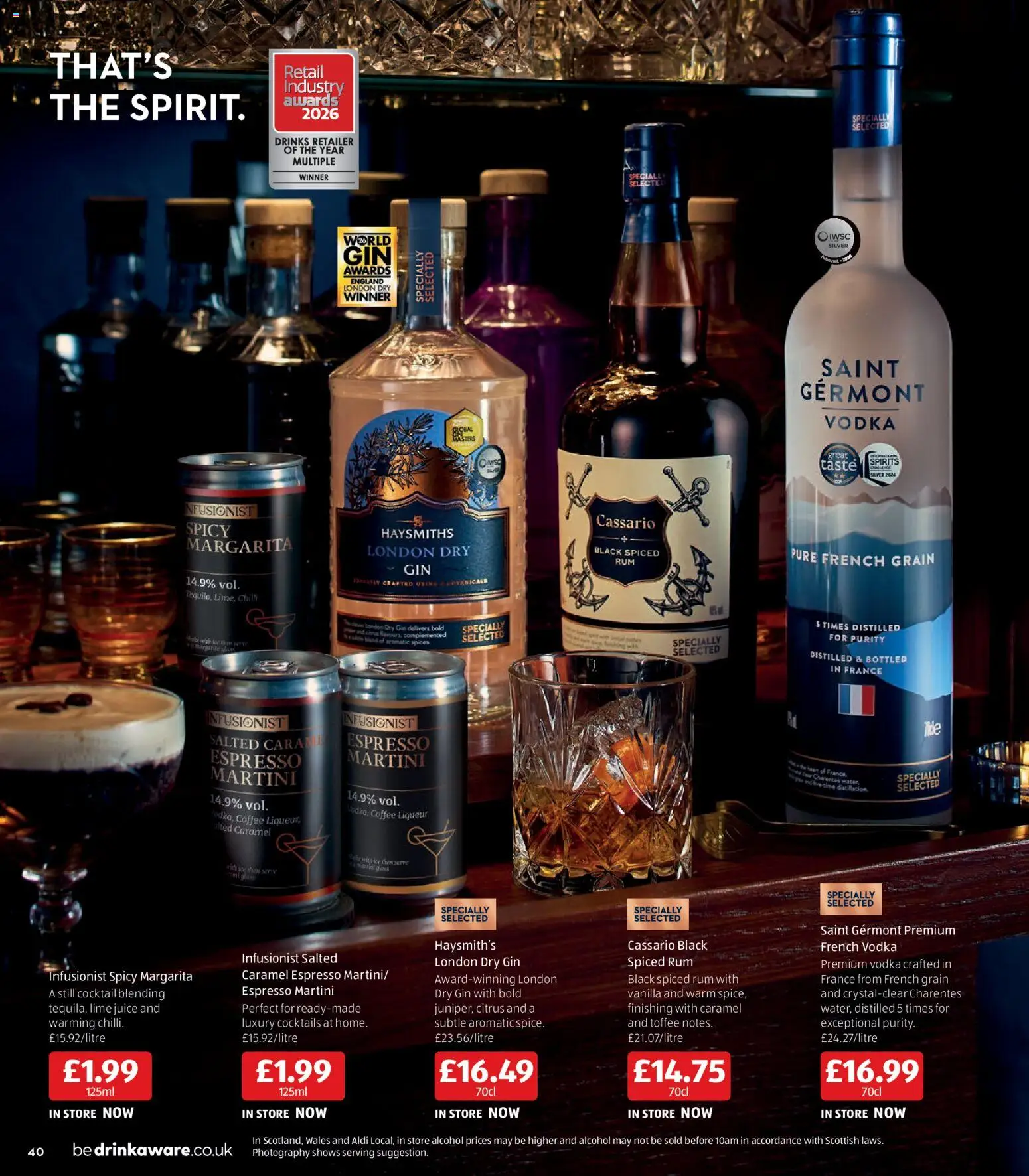 {H1} | Page: 40 | Products: Lime juice, Rum, Vodka, Vanilla