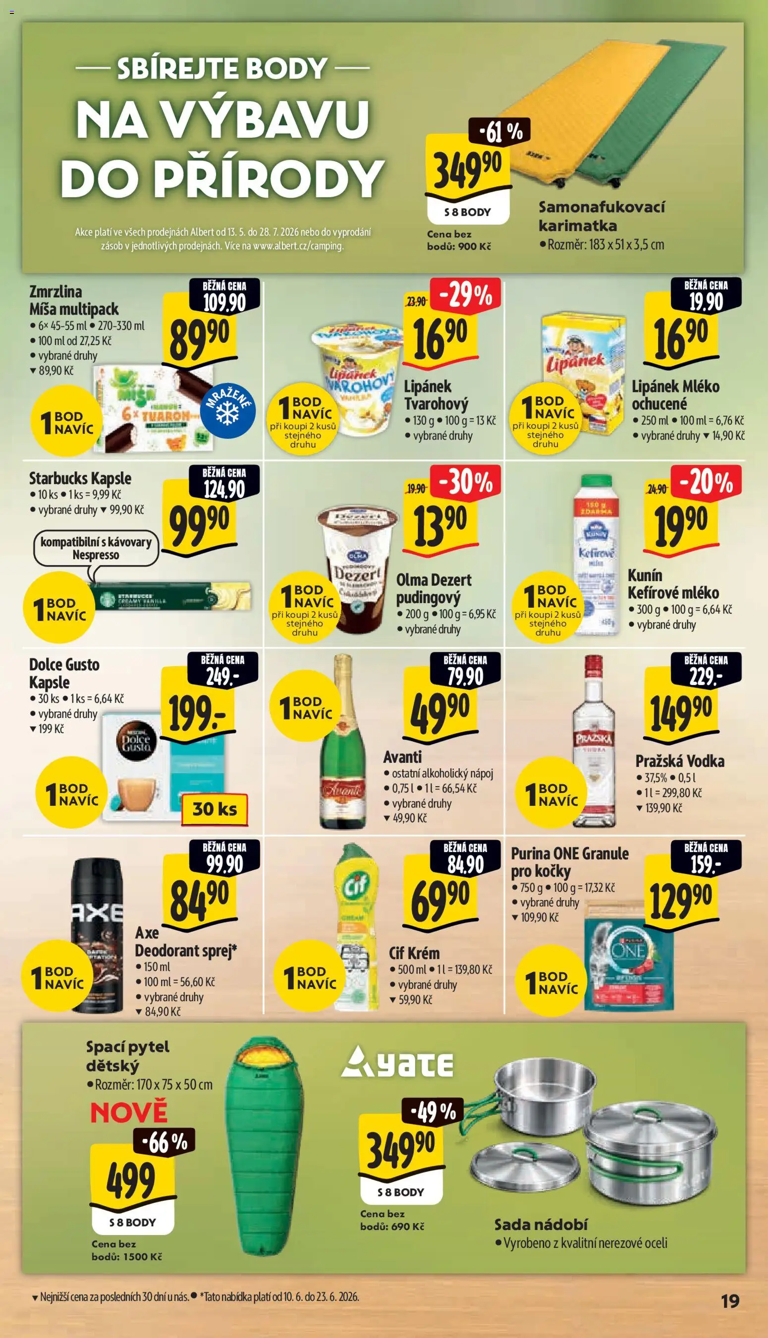 Albert leták - Hypermarket od 10.06.2026 | Strana: 29 | Produkty: Starbucks, Sada nádobí, Karimatka, Purina one