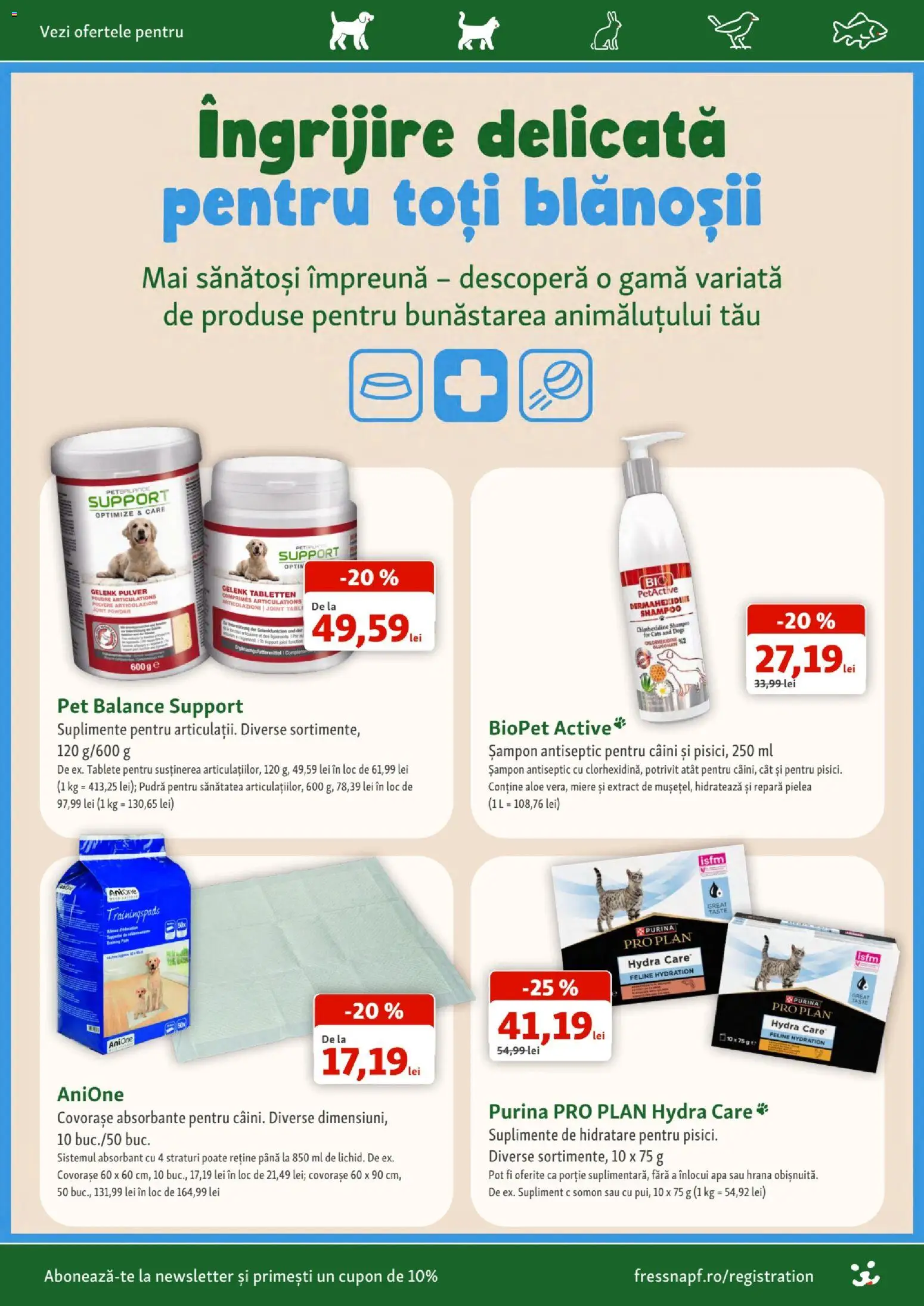 Noul catalog Fressnapf – valabil de la 06.08.2026 | Pagină: 3 | Produse: Active, Pudră, Șampon, Somon