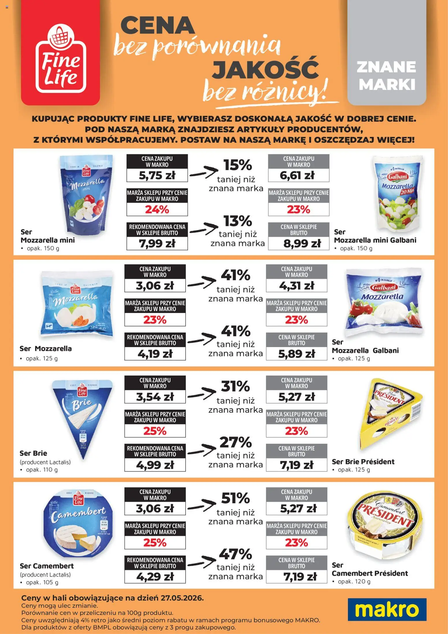 Makro gazetka - Fine Life od 01.02.2026 | Strona: 3 | Produkty: Wiórki kokosowe, Twaróg półtłusty, Ser, Twaróg