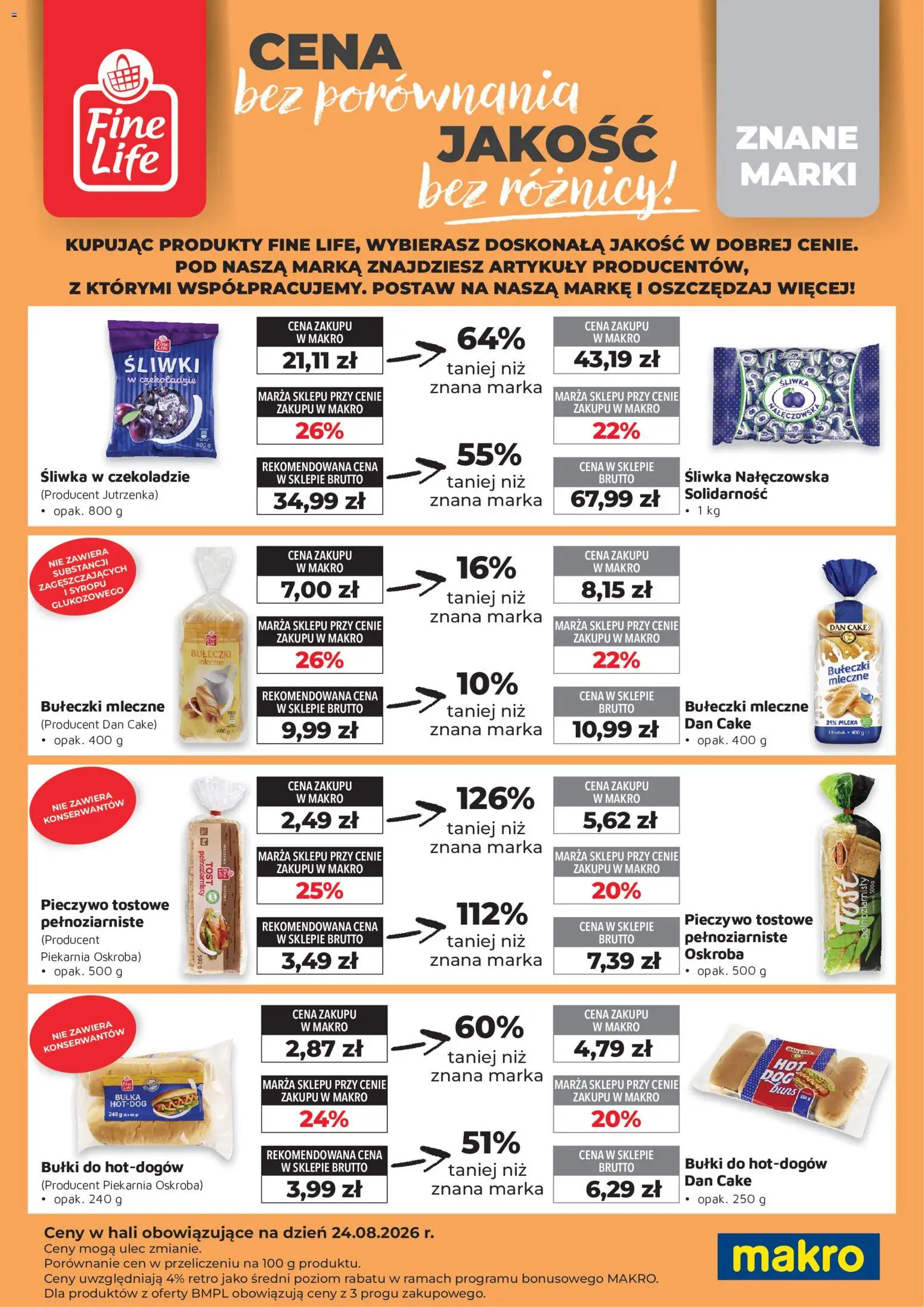 Makro gazetka - Fine Life od 01.02.2026 | Strona: 3 | Produkty: Wiórki kokosowe, Ser, Twaróg, Ręcznik papierowy