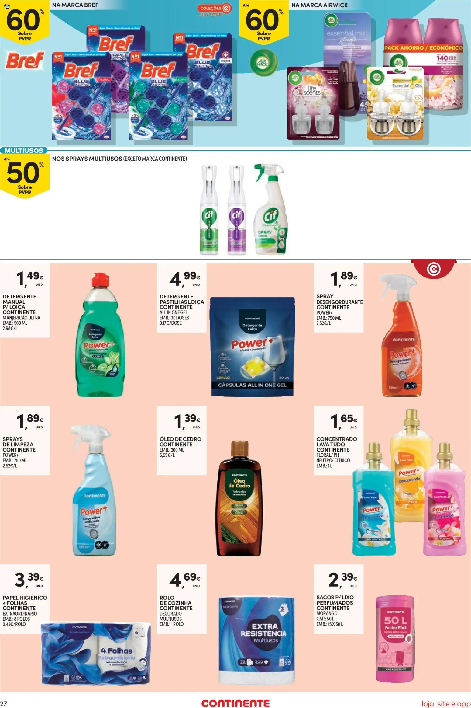 Continente Semanal Continente Bom Dia │ válido de 23/06/2026 | Página: 29 | Produtos: Papel higiénico, Detergente, Óleo, Creme