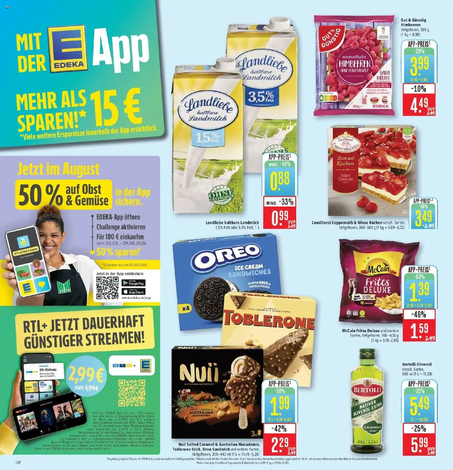 Marktkauf Prospekt Aschaffenburg (ab 17.08.2026) » Angebote online | Seite: 16 | Produkte: Olivenol, Bertolli olivenol, Obst, Kuchen