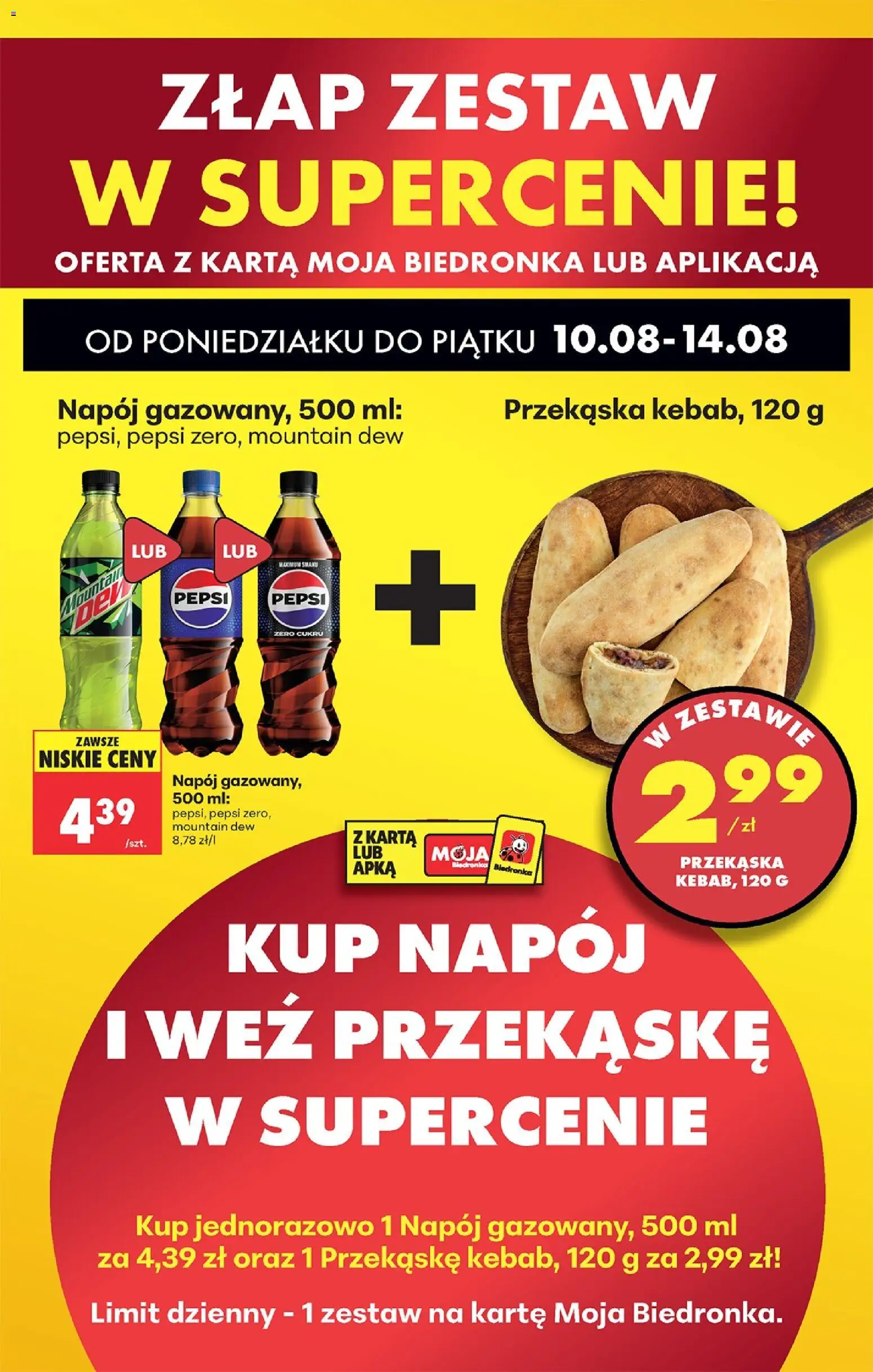 Biedronka Polsko leták od 10.08.2026 | Strana: 43 | Produkty: Pepsi, Pepsi Zero, Mountain Dew