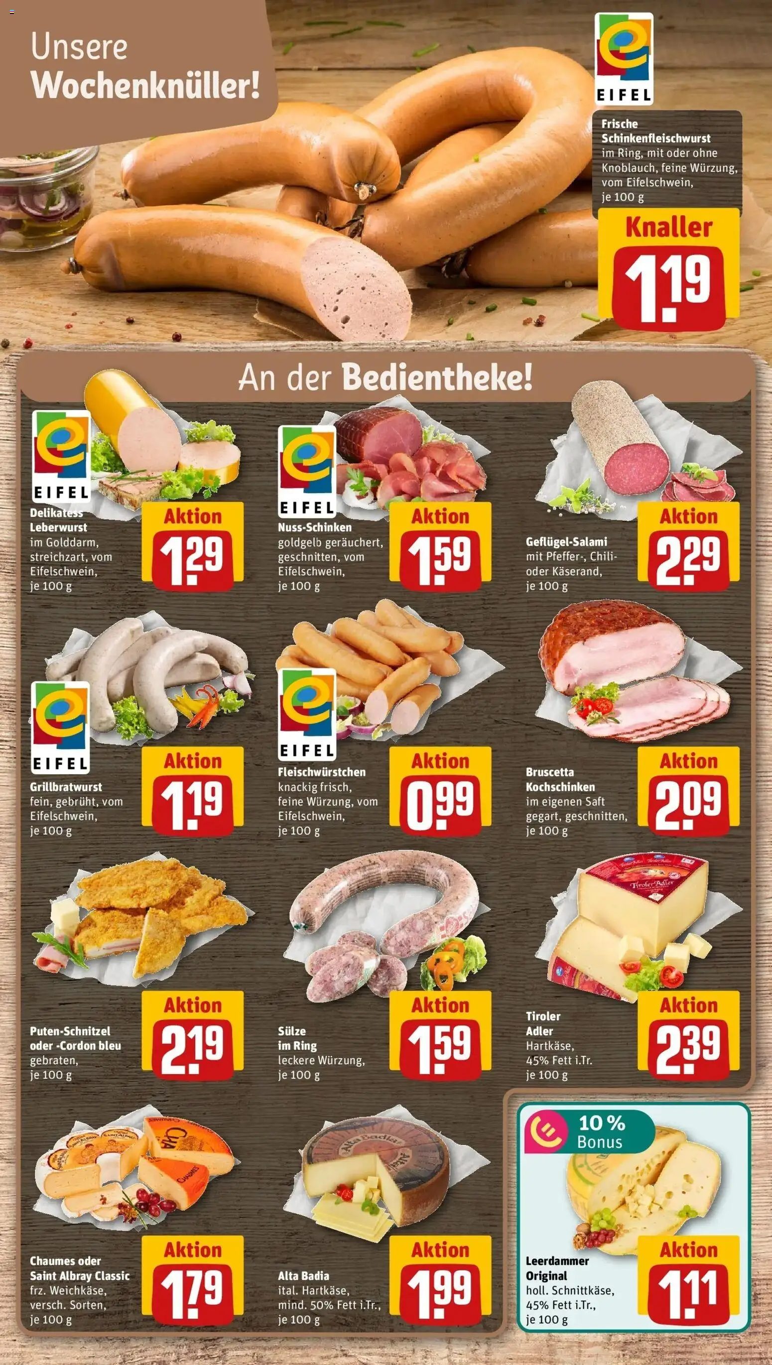 REWE Prospekt ab 31.08.2026 zum Blättern » Angebote | Seite: 9 | Produkte: Leerdammer, Putenschnitzel, Chili, Saft