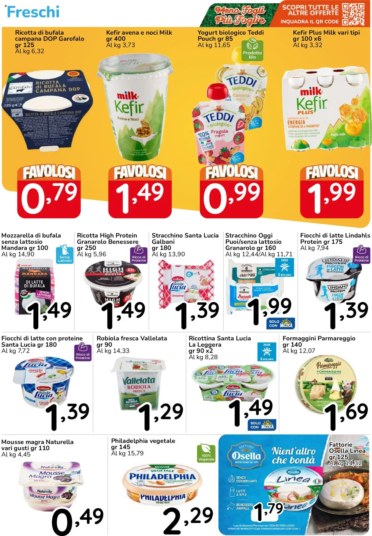 Volantino Famila del 30/09/2026 | Pagina: 13 | Prodotti: Kefir, Garofalo, Fiocchi di latte, Senza lattosio