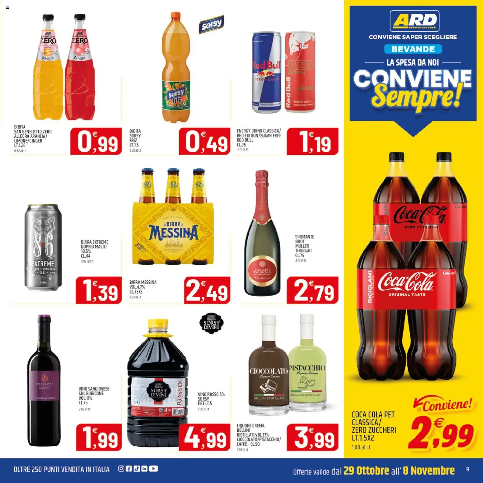 Volantino ARD Discount del 29/10/2026 | Pagina: 17 | Prodotti: Pistacchio, Birra, Vino, Birra messina