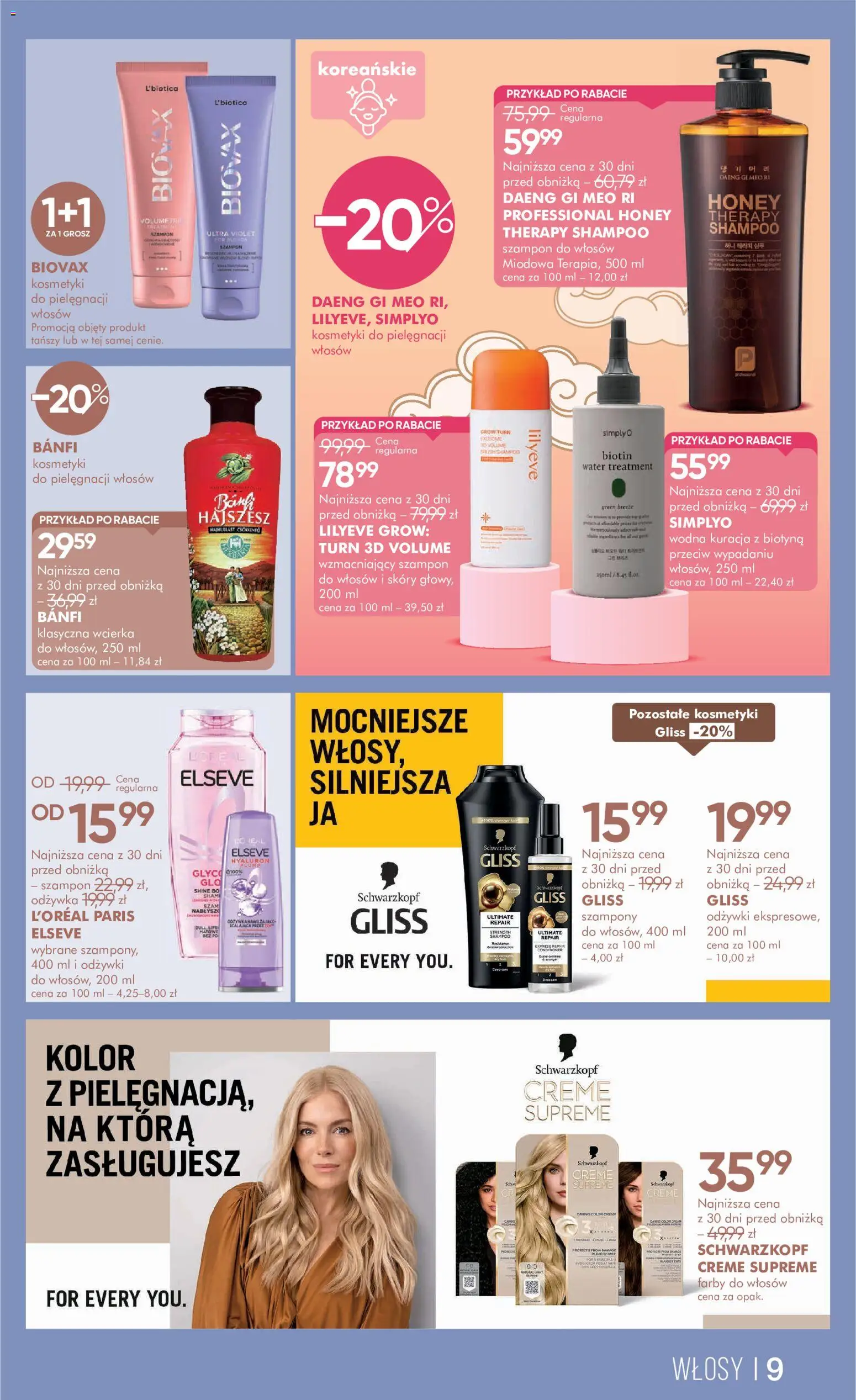 Super-pharm gazetka od 21.10.2026 | Strona: 9 | Produkty: Farby do włosów, Kosmetyki, Szampon, Odżywka