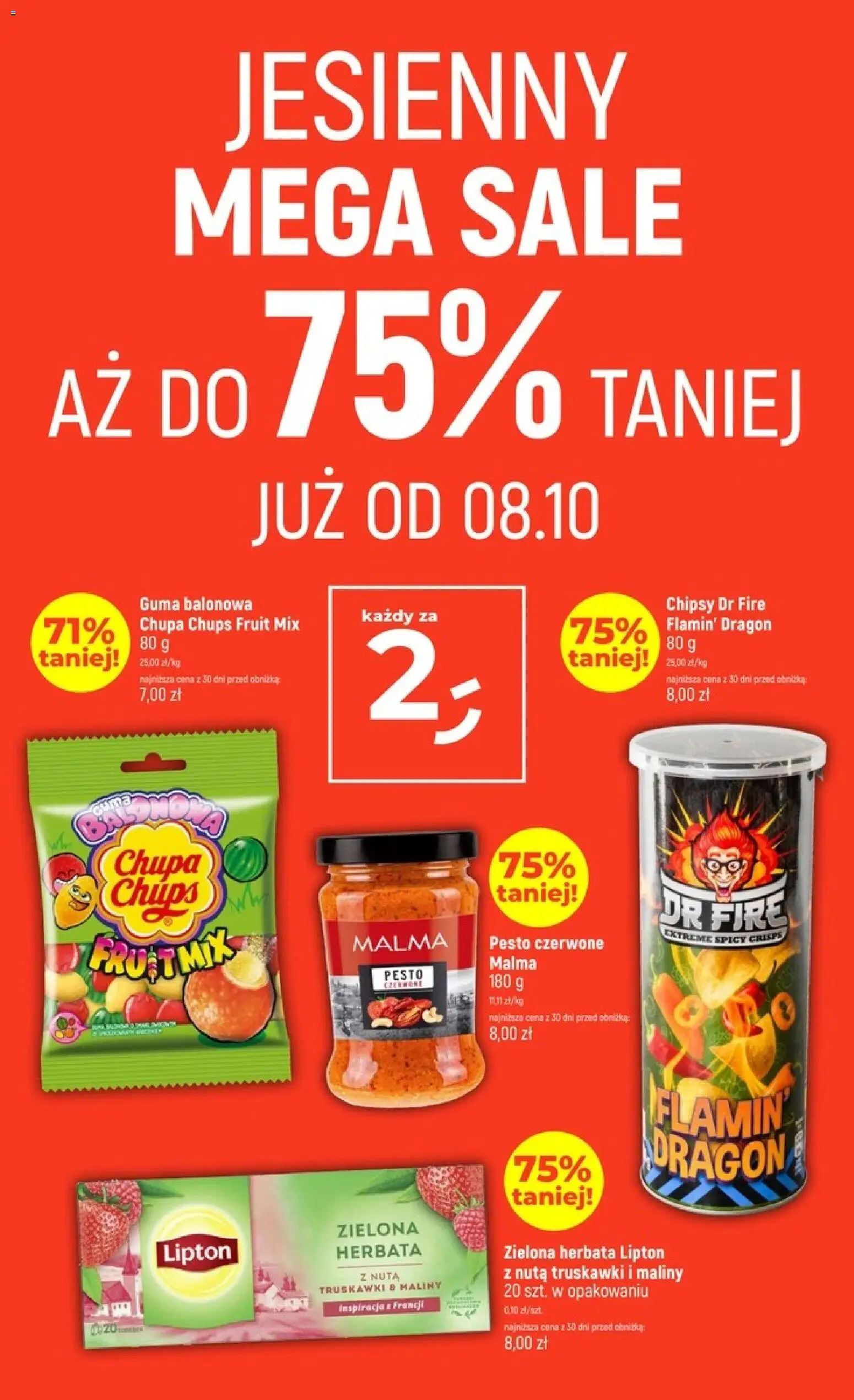 Dealz gazetka od 08.10.2026 | Strona: 10 | Produkty: Zielona herbata, Maliny, Herbata lipton, Herbata