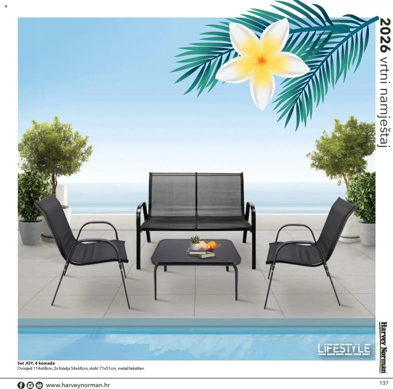 Harvey Norman katalog | vrijedi od 07.04.2026 | Stranica: 137 | Proizvodi: Fotelja, Stolić, Vrtni namještaj, Dvosjed