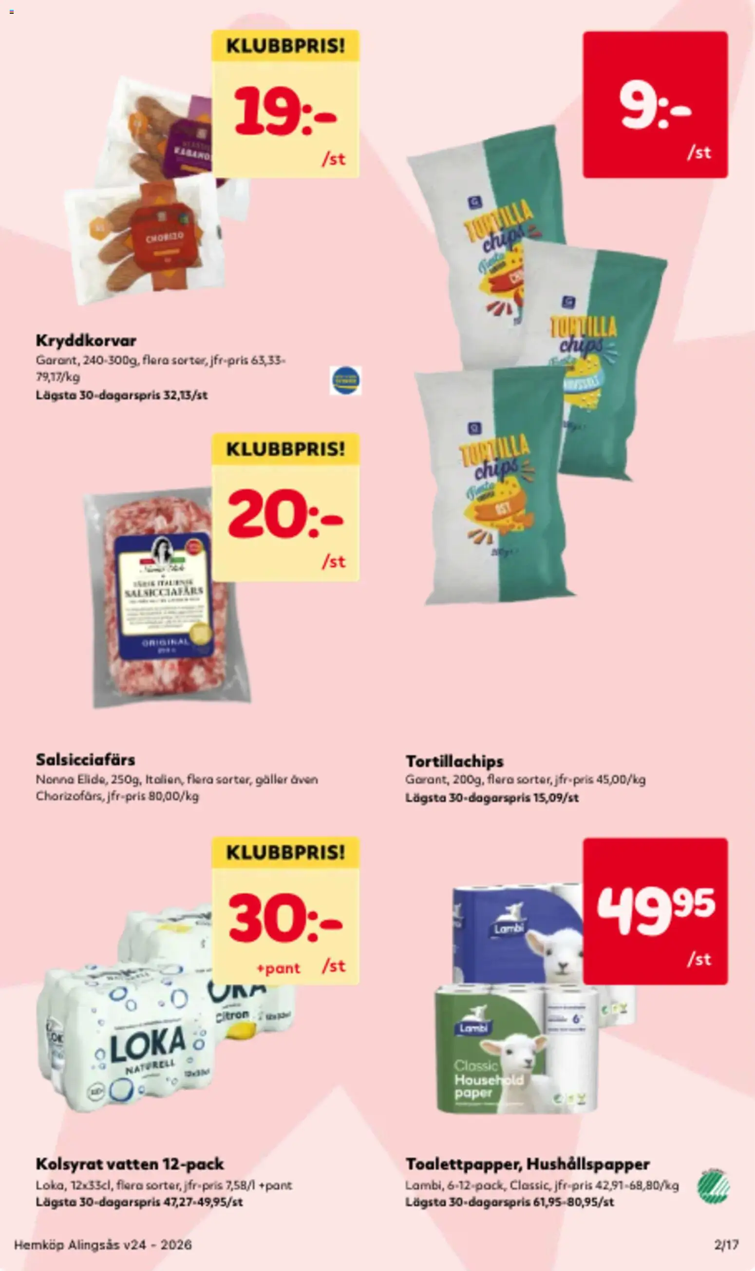 Hemköp reklamblad aktuell från 08.06.2026 | Sida: 2 | Produkter: Tortillachips, Galler, Chips, Citron