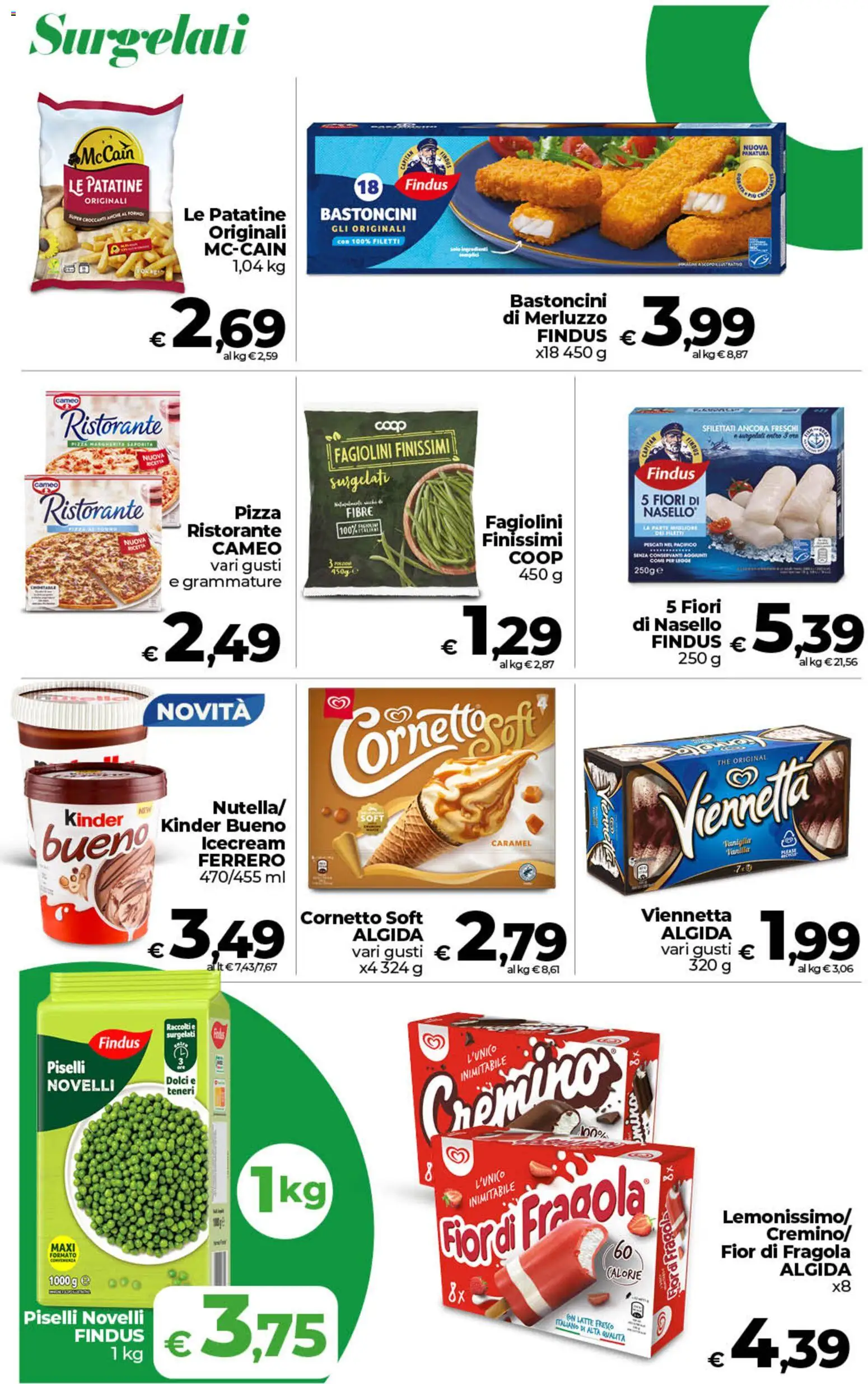 Volantino COOP del 01/09/2026 | Pagina: 16 | Prodotti: Cornetto, Latte, Piselli, Forno