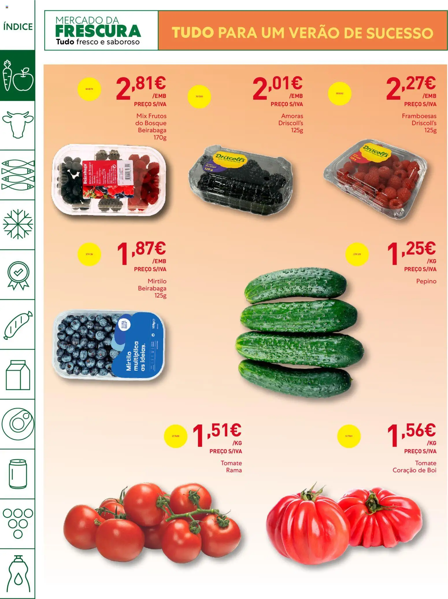 Recheio Horeca Madeira │ válido de 07/07/2026 | Página: 2 | Produtos: Framboesas, Tomate, Amoras