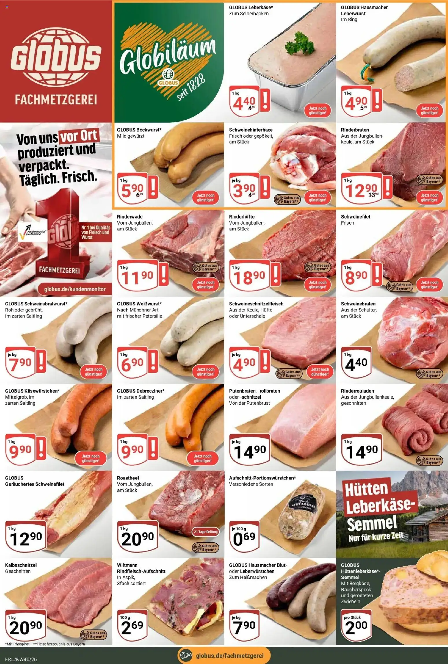 Globus Prospekt Freilassing (ab 28.09.2026) » Angebote online | Seite: 11 | Produkte: Putenbrust, Roastbeef, Zwiebeln, Fleisch