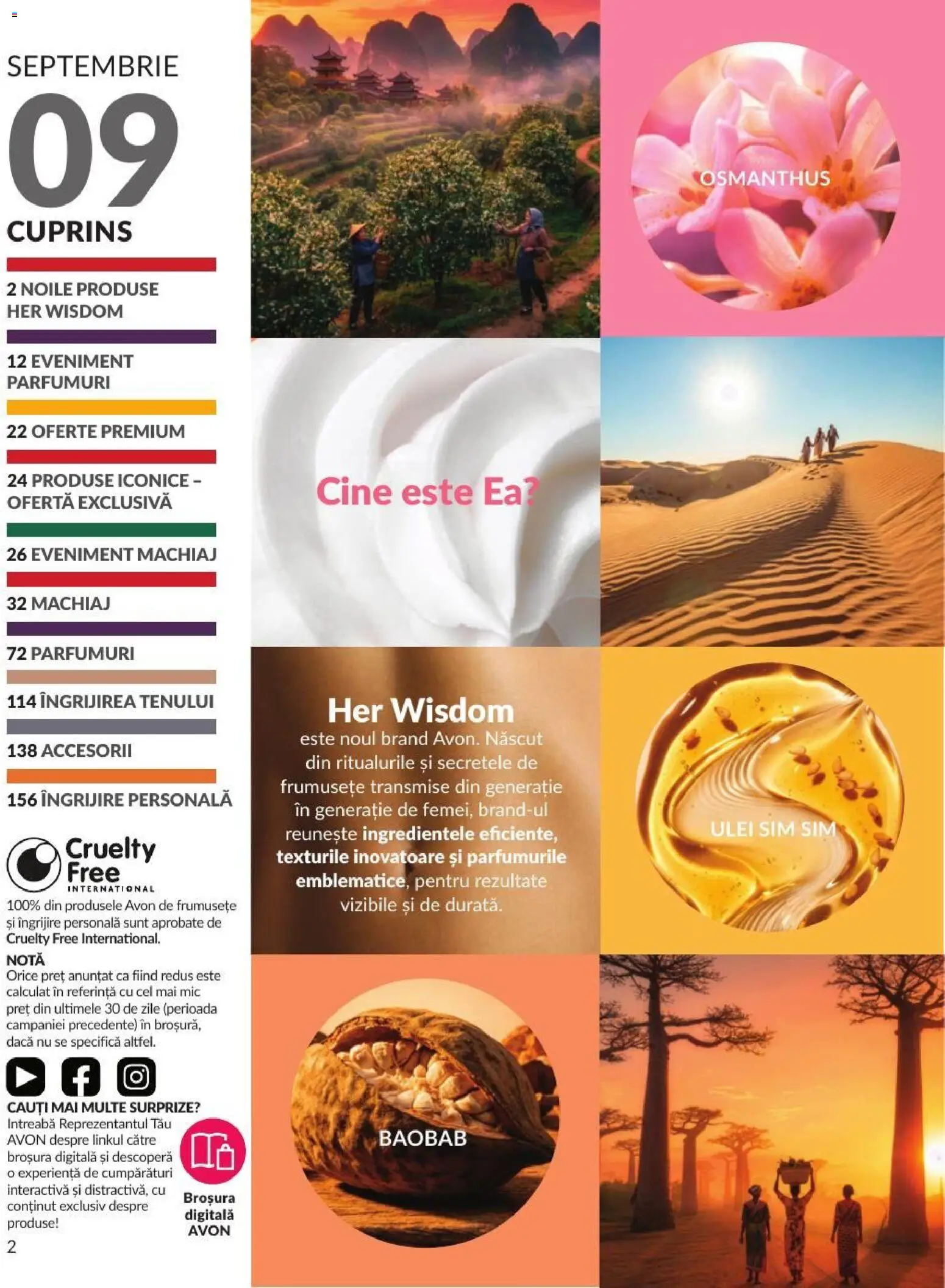 Noul catalog Avon – valabil de la 01.09.2026 | Pagină: 2 | Produse: Premium, Machiaj, Ulei