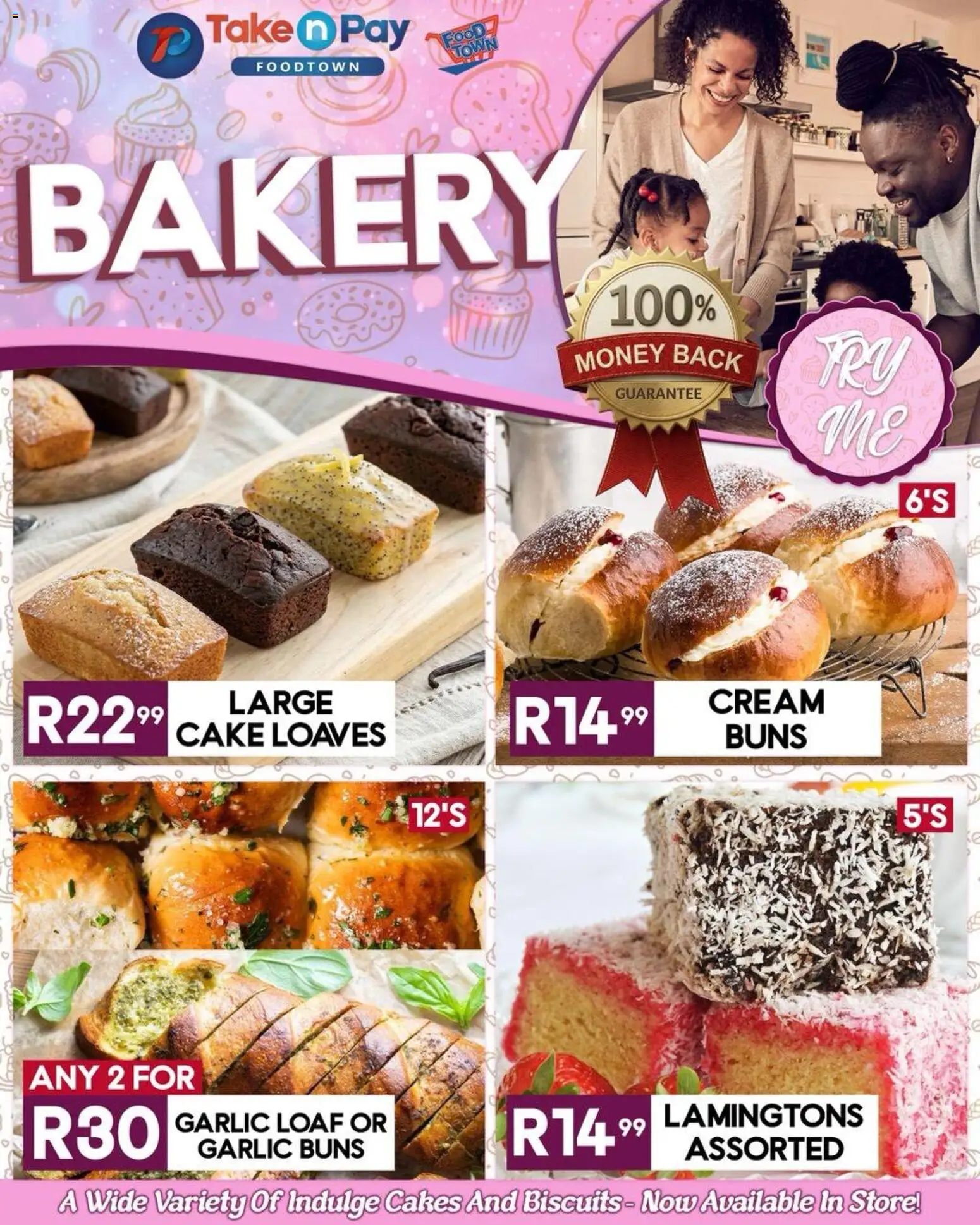 New Take n Pay catalogue – valid from 03.05.2026 | Page: 10 | Products: Cake, Biscuits, Cream, Garlic