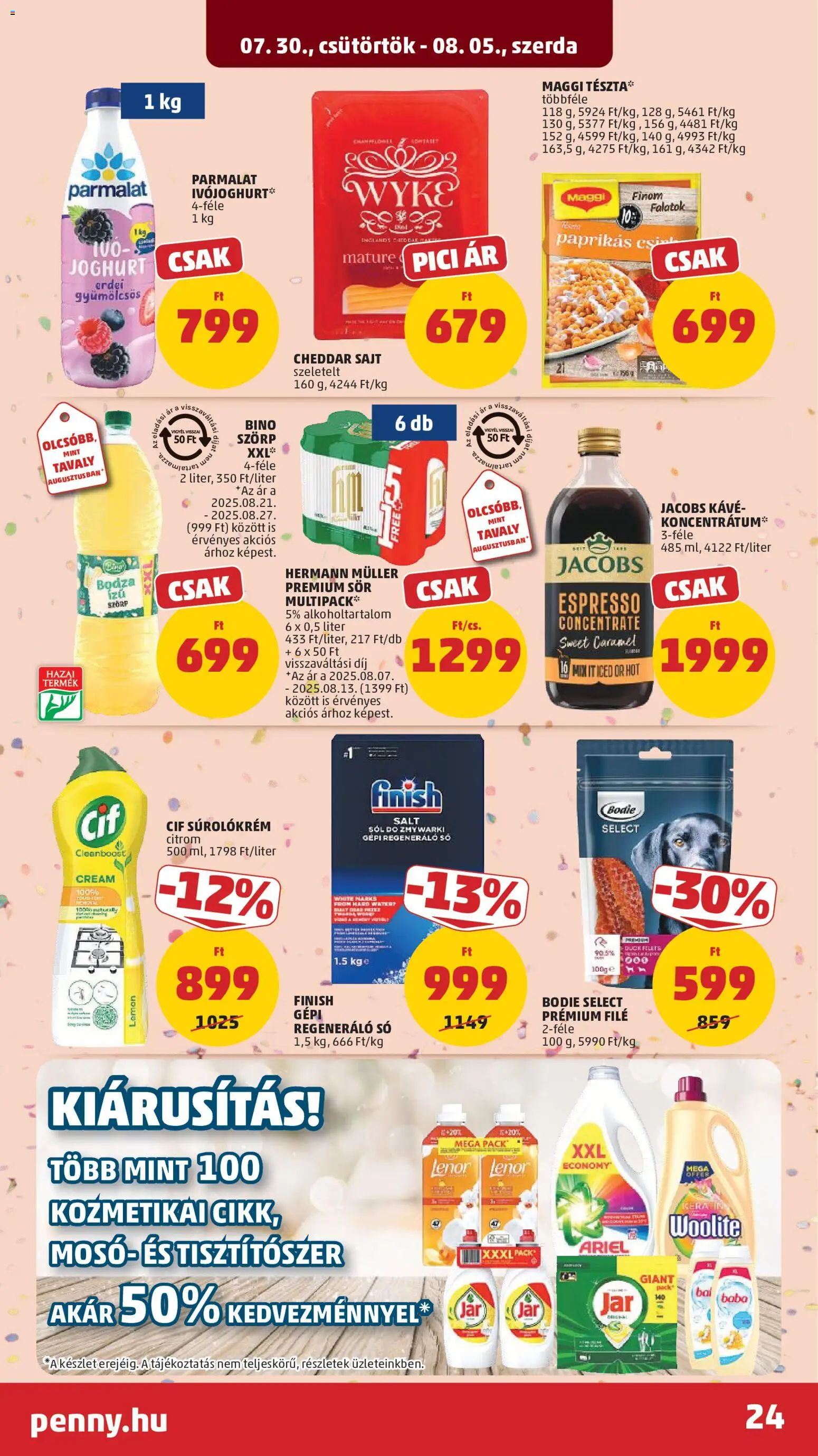 PENNY akciós ujság - amely érvényes a következő dátumtól: 2026.07.30. | Oldal: 27 | Termékek: Sajt, Sör, Só, Citrom