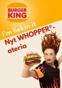 Burger King-mainoslehti voimassa 14/07/2026 alkaen