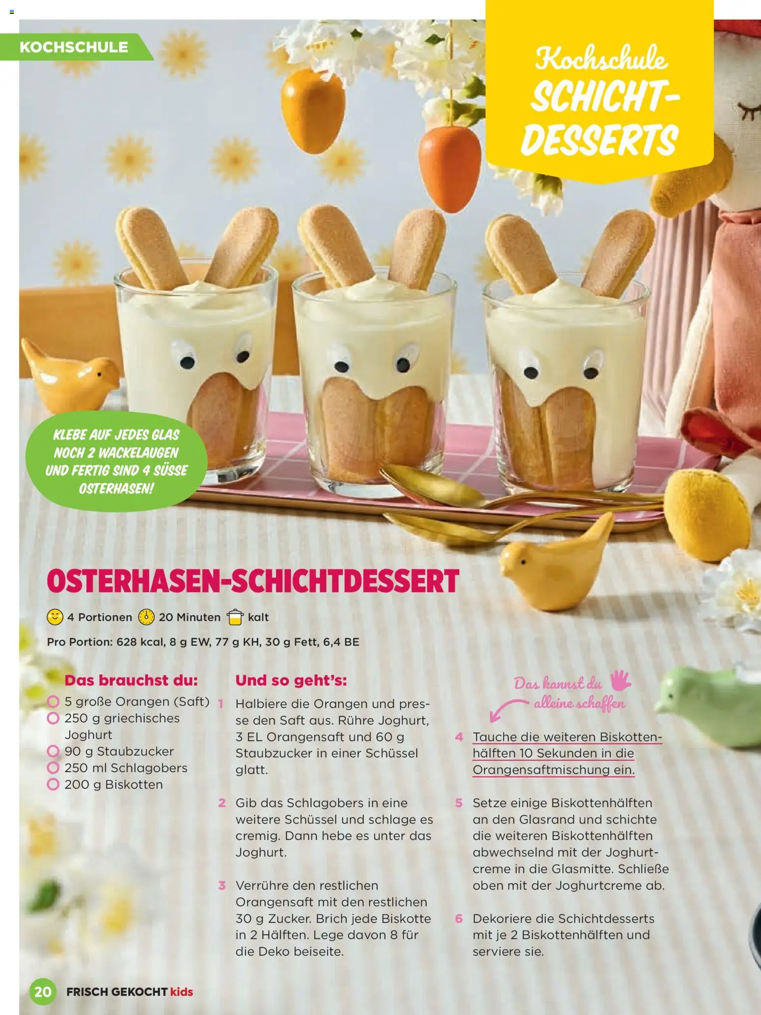 Billa Frisch Gekocht Kids gültig ab 01.03.2026 | Seite: 20 | Produkte: Creme, Joghurt, Saft, Orangen