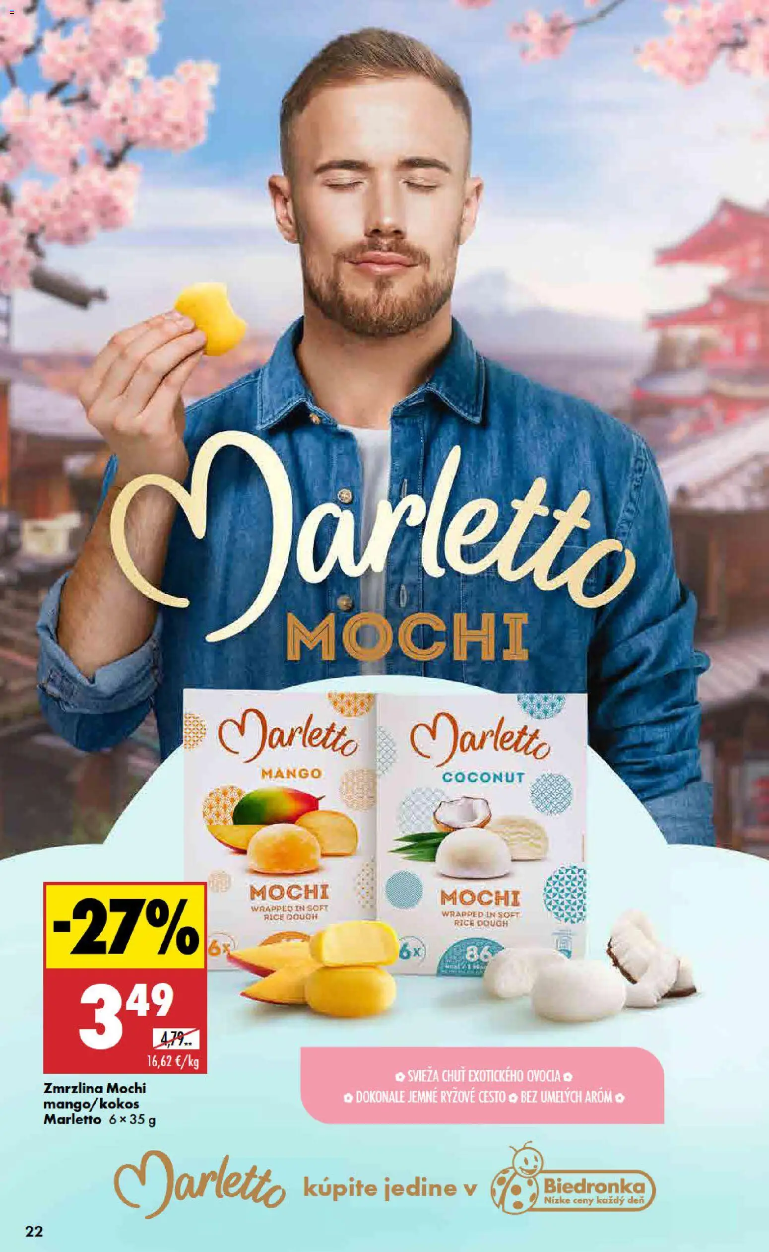 Nové Biedronka akcie – leták je platný od 03.09.2026 | Strana: 22 | Produkty: Cesto, Zmrzlina, Mango