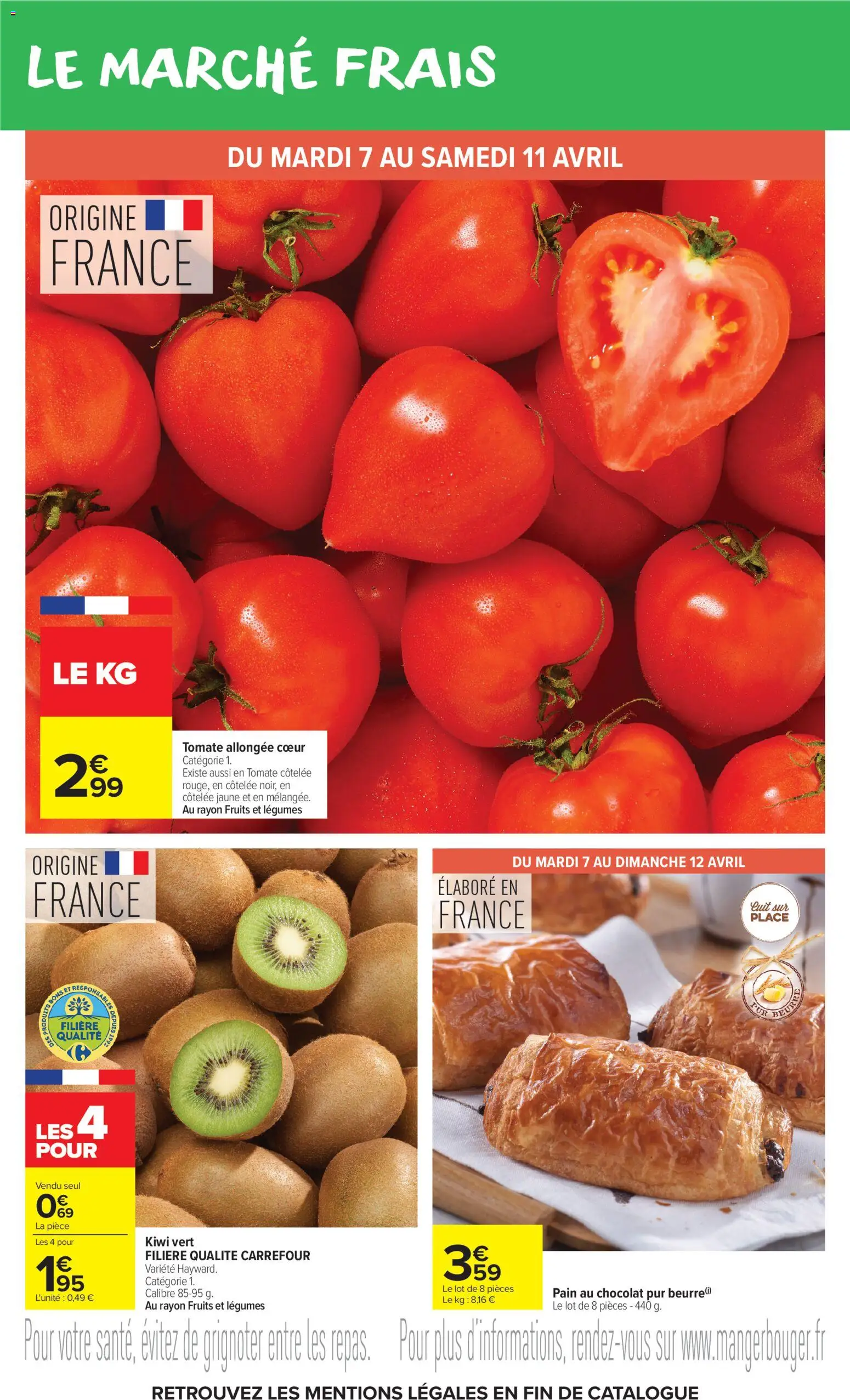 {H1} | Page: 6 | Produits: Pain au chocolat, Pain, Chocolat, Kiwi
