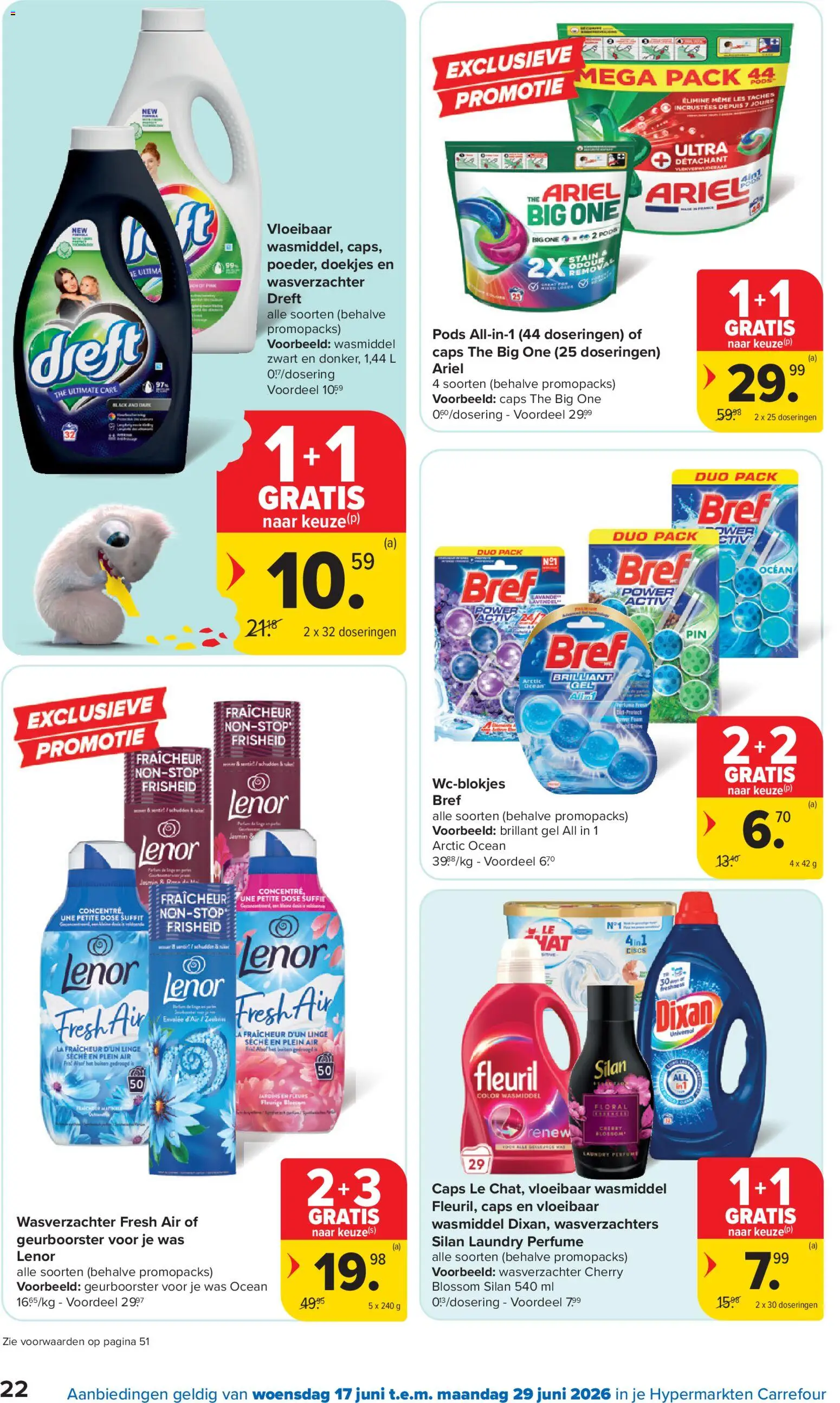 {H1} | Pagina: 22 | Producten: Gel, Was, Wasmiddel, Wasverzachter