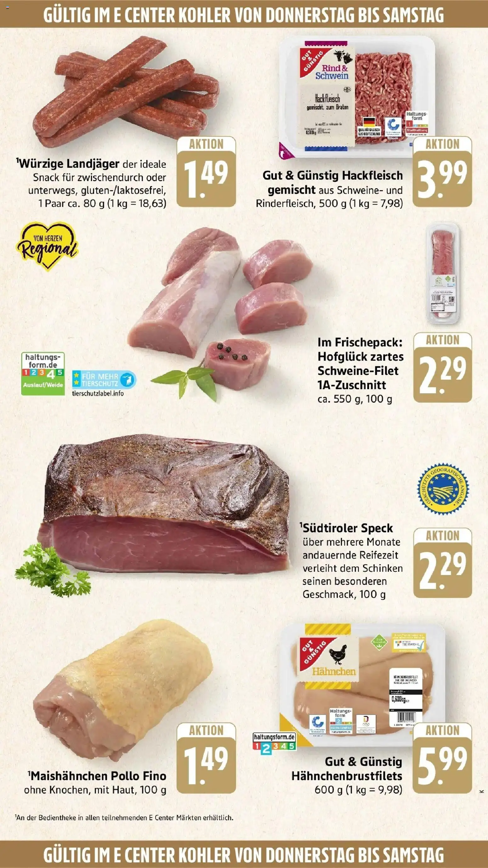 Edeka Prospekt Ettenheim (ab 14.09.2026) » Angebote Online | Seite: 53 | Produkte: Hahnchen, Schweinefilet, Schinken, Hackfleisch