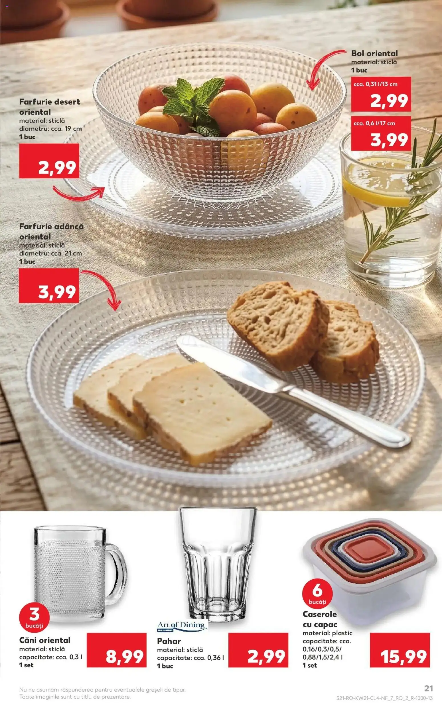 Noul catalog Kaufland – valabil de la 20.05.2026 | Pagină: 21 | Produse: Caserole, Bol, Farfurie