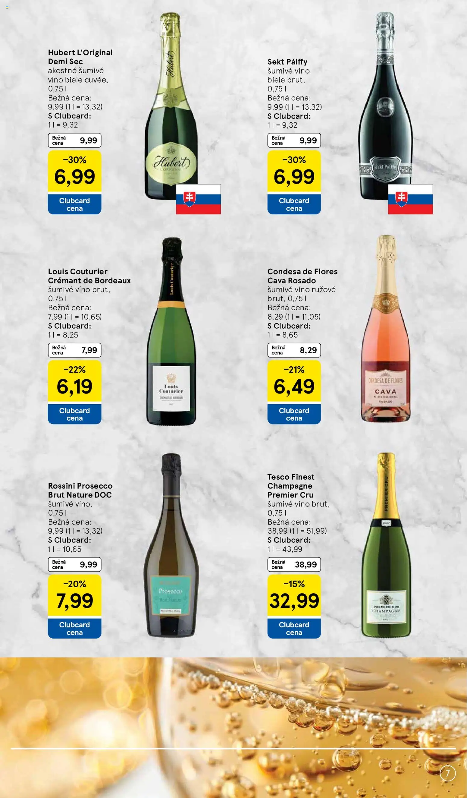 Nové Tesco akcie – leták je platný od 05.10.2026 | Strana: 7 | Produkty: Víno, Prosecco, Sekt, Šumivé víno